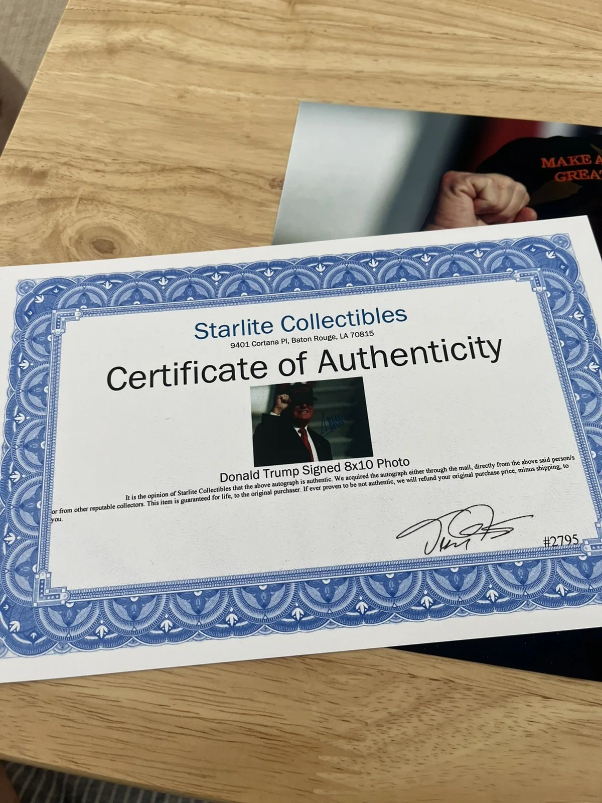 Donald Trump autographed 8x10 Picture signed Photo Pic includes COA, image 3
