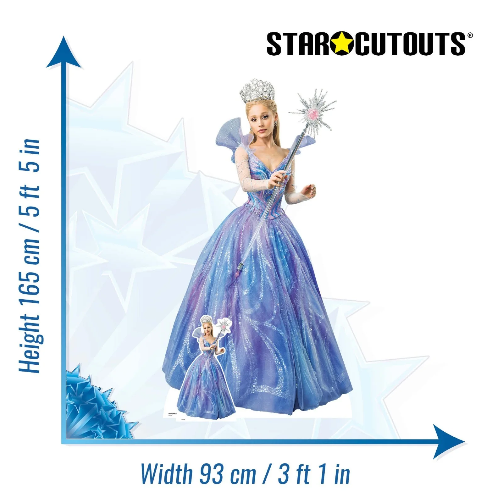 Glinda Upland Wicked: For Good Lifesize Cardboard Cutout & Free Mini Standee, image 3