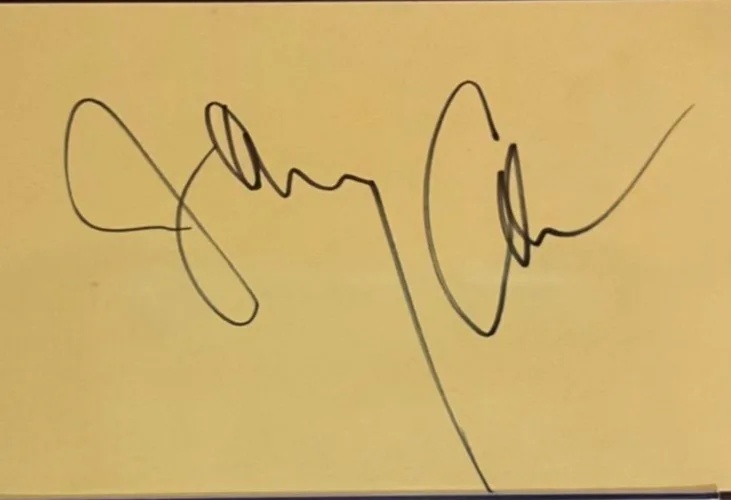Johnny Cash — JOHNNY CASH SIGNED AUTOGRAPH INDEX CARD ENCAPSULATED PSA VINTAGE RING OF FIRE A, изображение 2
