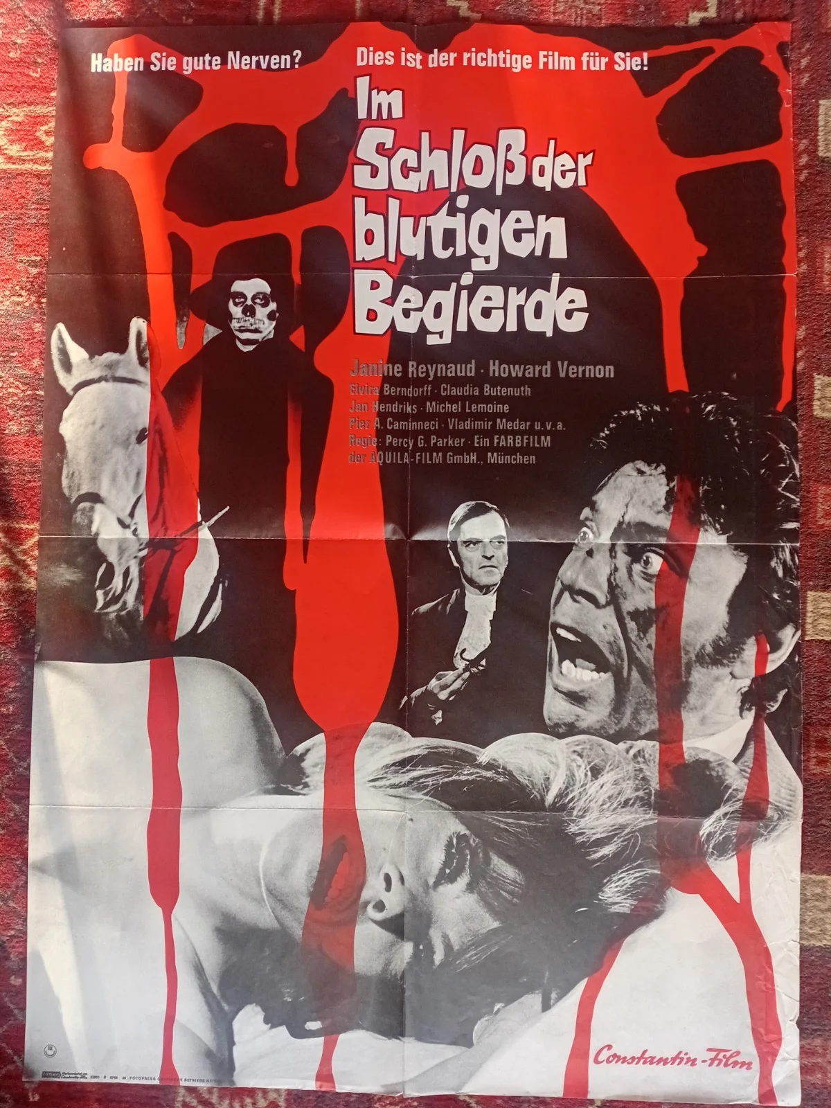 CASTLE OF THE CREEPING FLESH (1968) Original German A1 Poster 84x59cm, изображение 2