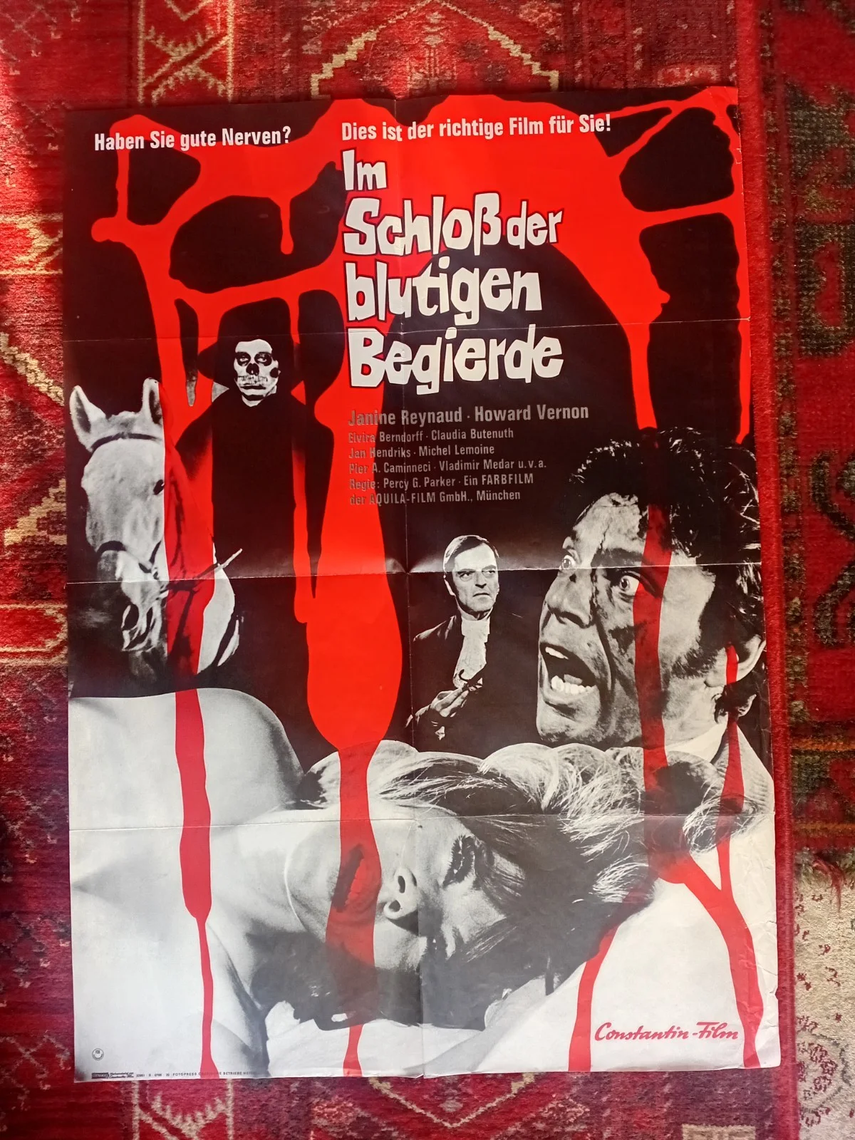 CASTLE OF THE CREEPING FLESH (1968) Original German A1 Poster 84x59cm, изображение 3