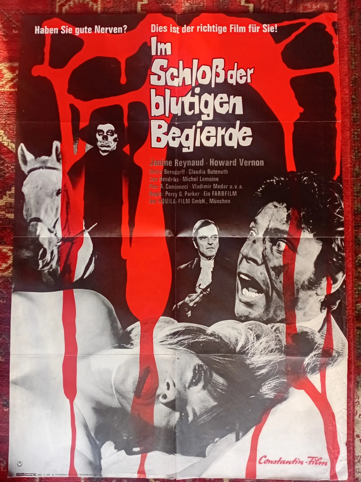 CASTLE OF THE CREEPING FLESH (1968) Original German A1 Poster 84x59cm, изображение 4