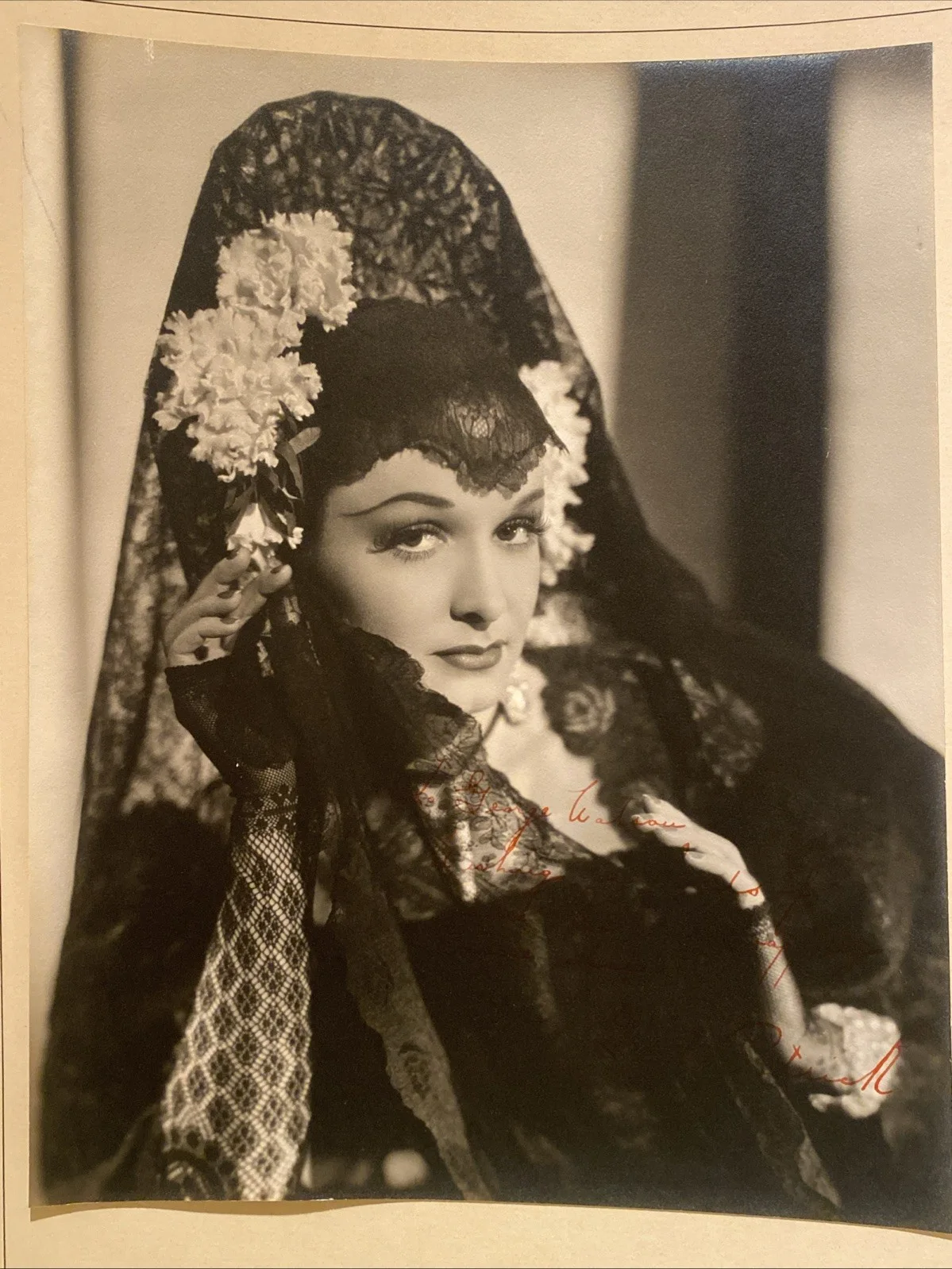 Gail Patrick — Gail Patrick Actress 1930s Vintage B&W 10x13 Photo Gelatin Inscribed SIGNED, изображение 2