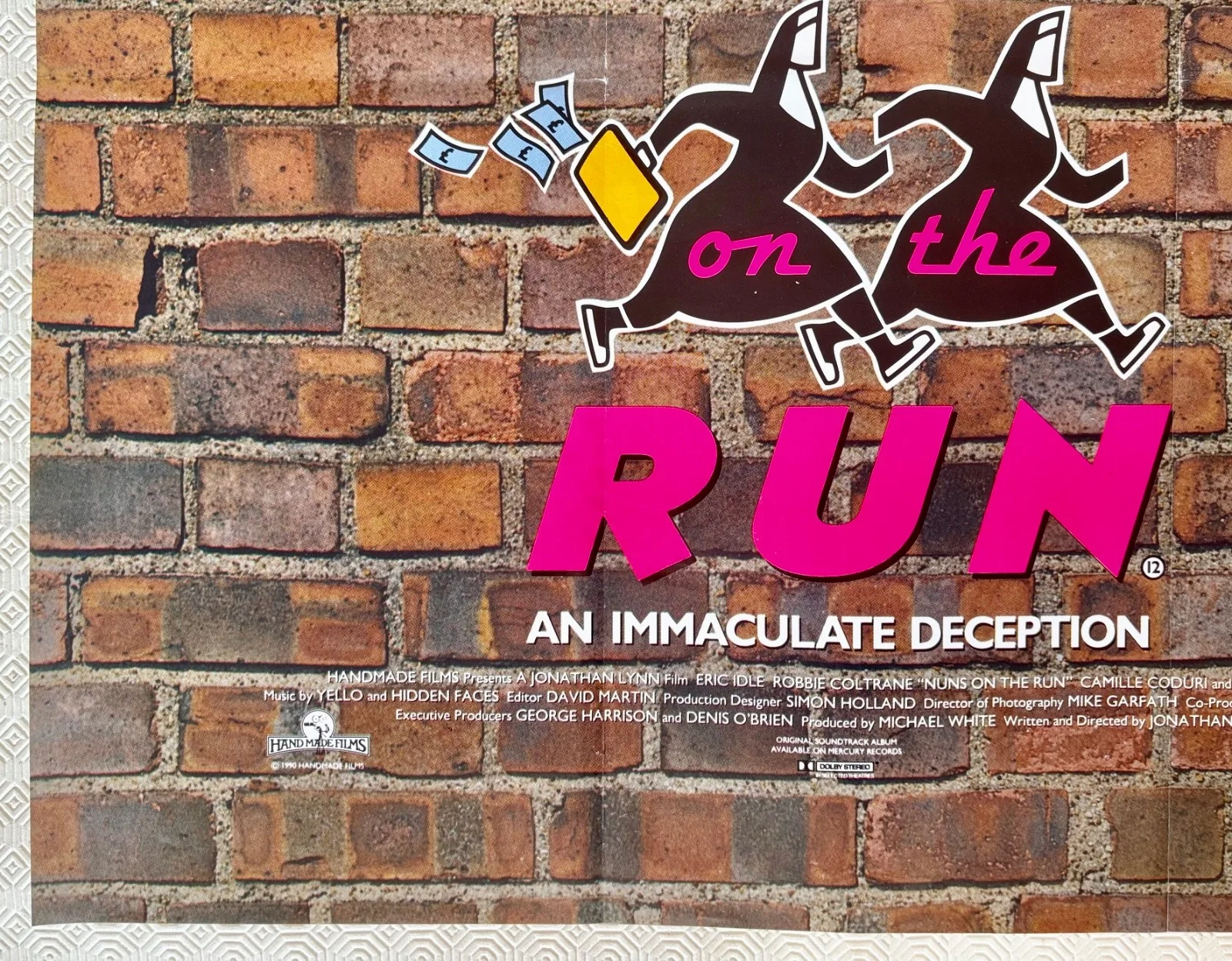 Nuns on the Run Original 1990 Quad Poster Eric Idle Robbie Coltrane, изображение 2