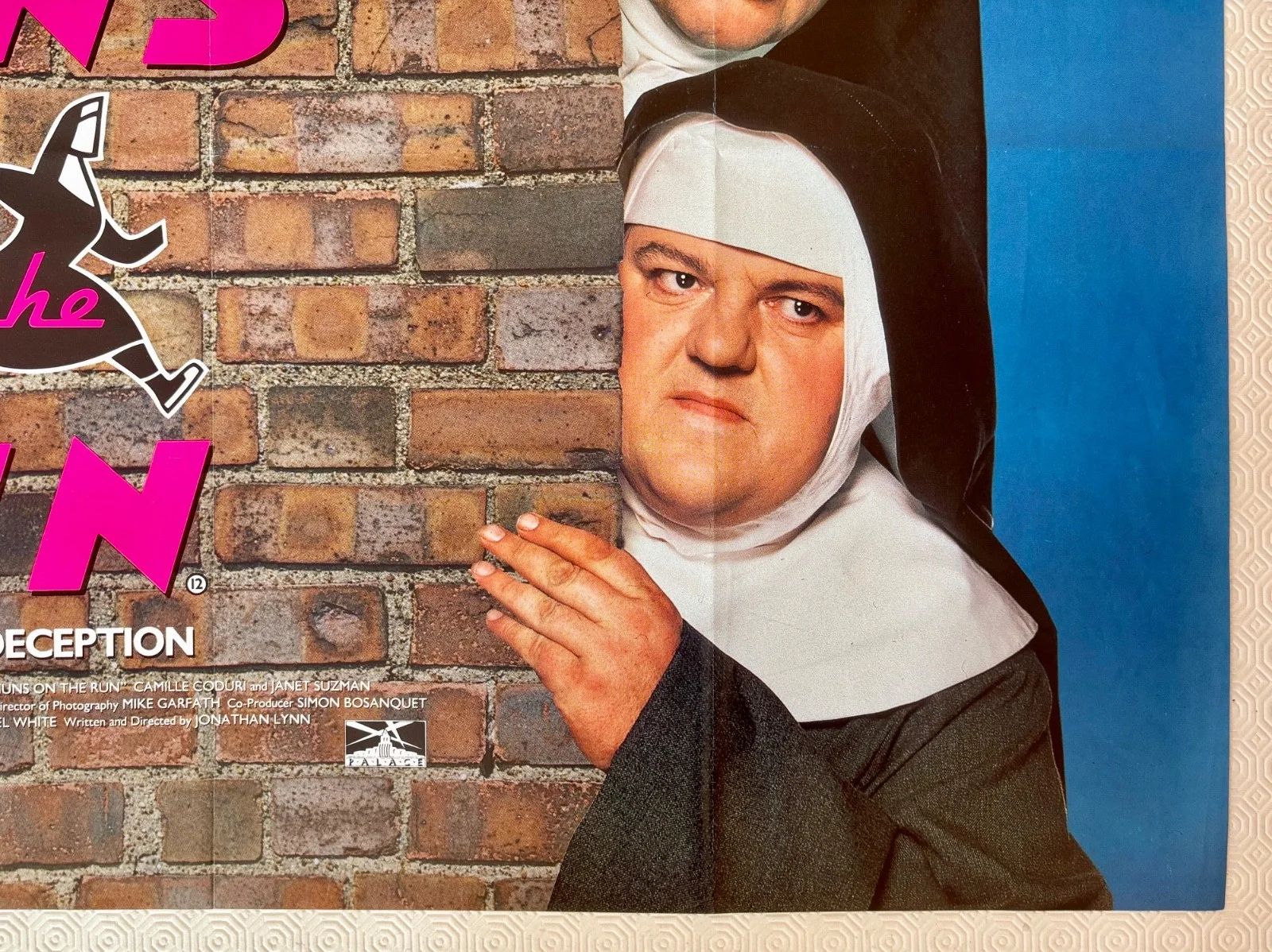 Nuns on the Run Original 1990 Quad Poster Eric Idle Robbie Coltrane, изображение 3