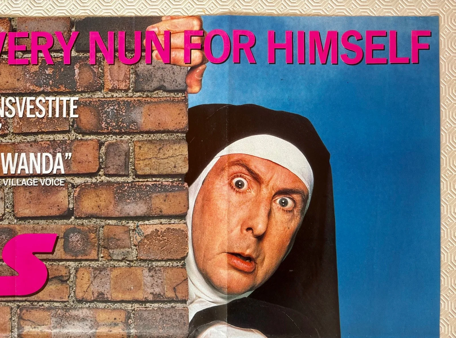 Nuns on the Run Original 1990 Quad Poster Eric Idle Robbie Coltrane, изображение 4