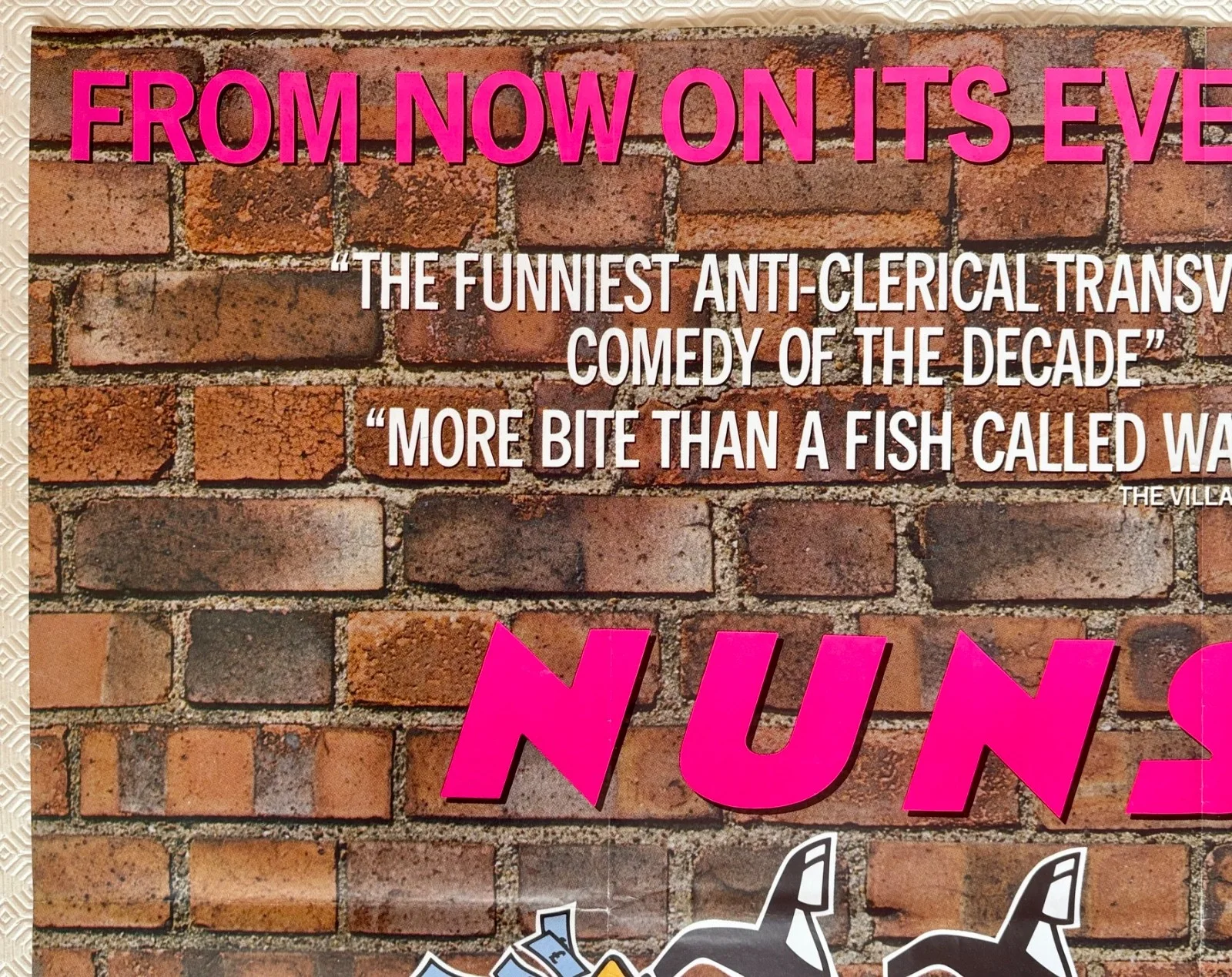Nuns on the Run Original 1990 Quad Poster Eric Idle Robbie Coltrane, изображение 5