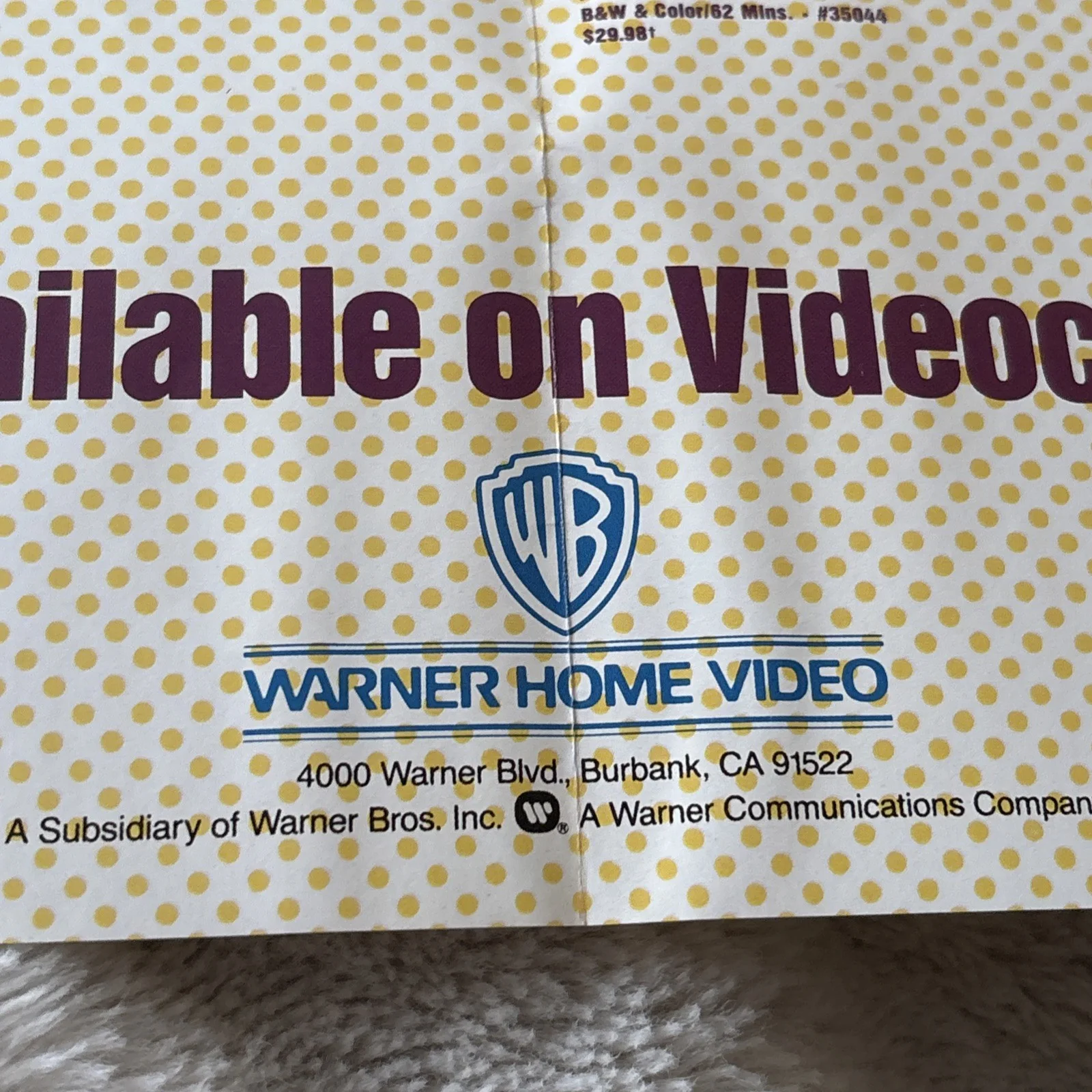 SUPERMAN 50TH BIRTHDAY 1987 Video Release POSTER DC Comics, image 3