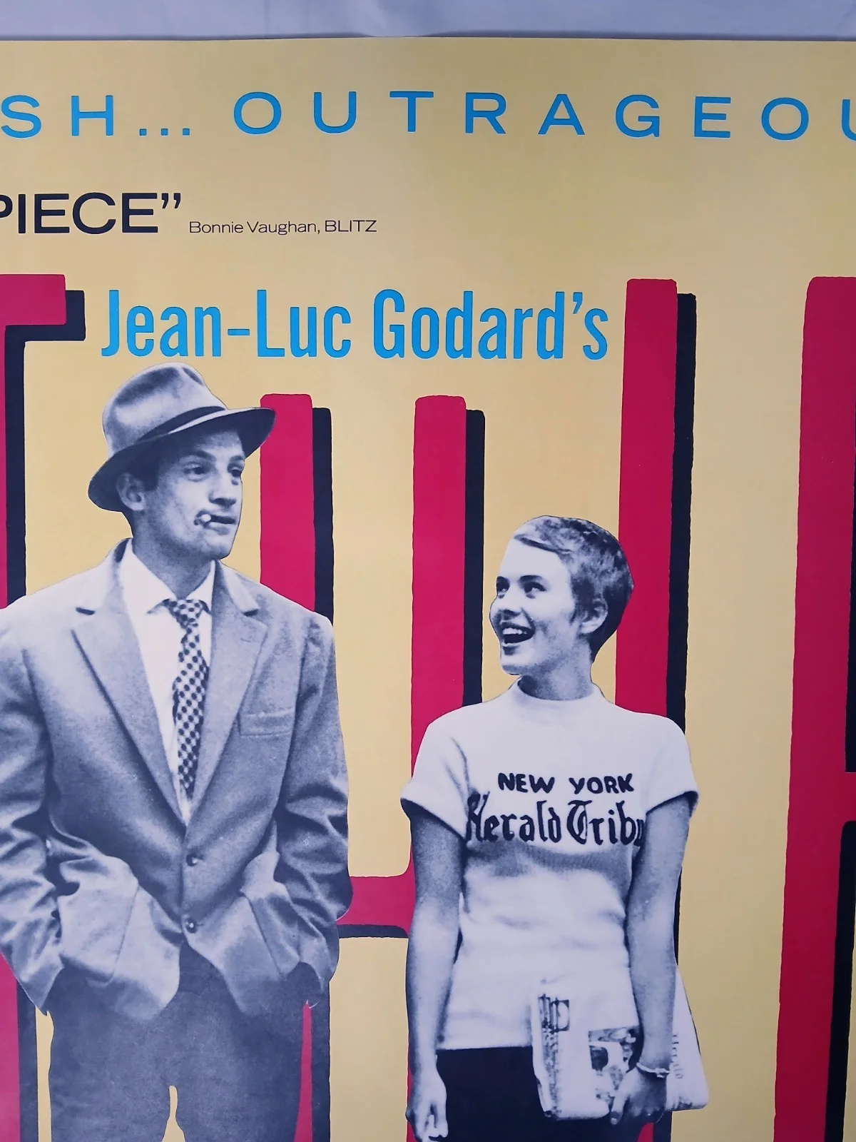 BREATHLESS (À BOUT DE SOUFFLE) (1960,RR1988) original UK quad poster - Godard, image 4