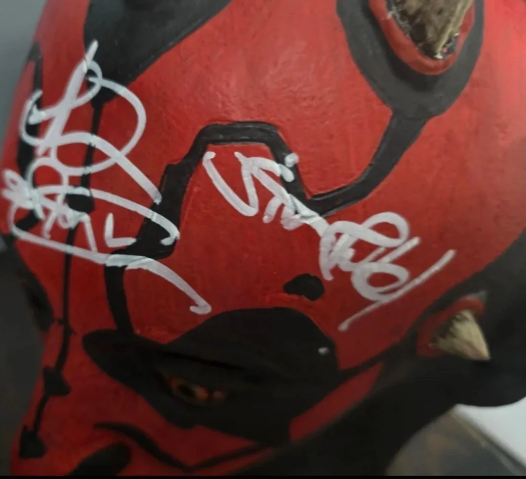 Ray Park — Ray Park signed Darth Maul Star Wars Full Size Deluxe Mask. Comes with JSA..., image 2