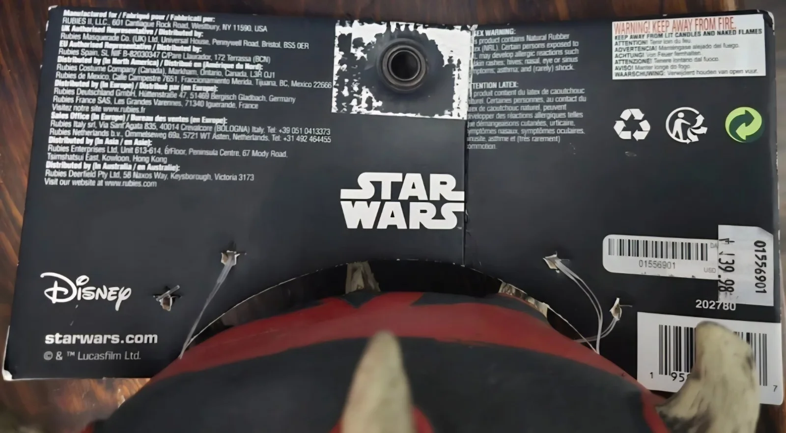 Ray Park — Ray Park signed Darth Maul Star Wars Full Size Deluxe Mask. Comes with JSA..., image 5