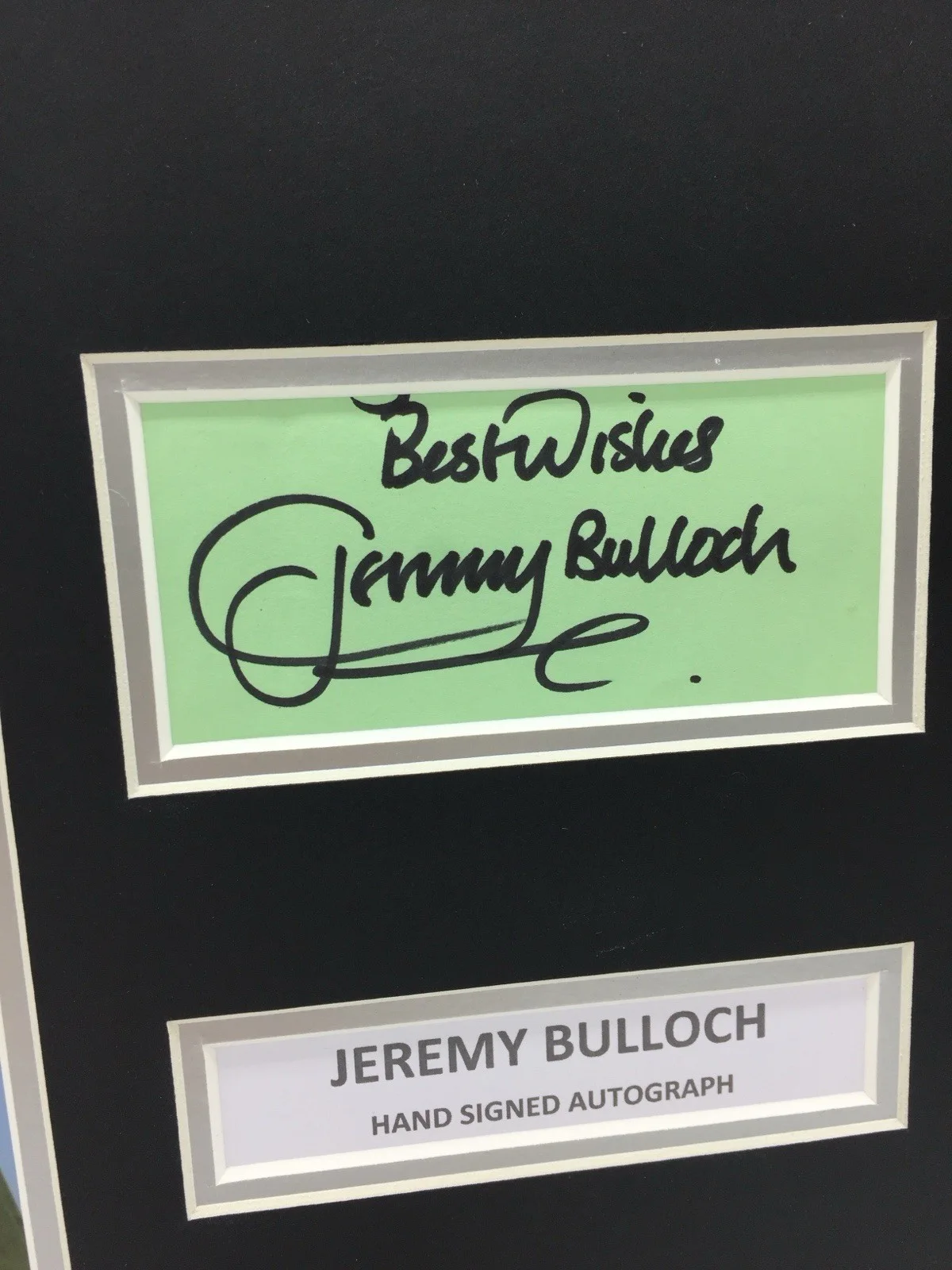 RARE Jeremy Bulloch Star Wars Signed Photo Display + COA AUTOGRAPH BOBA FETT, изображение 3