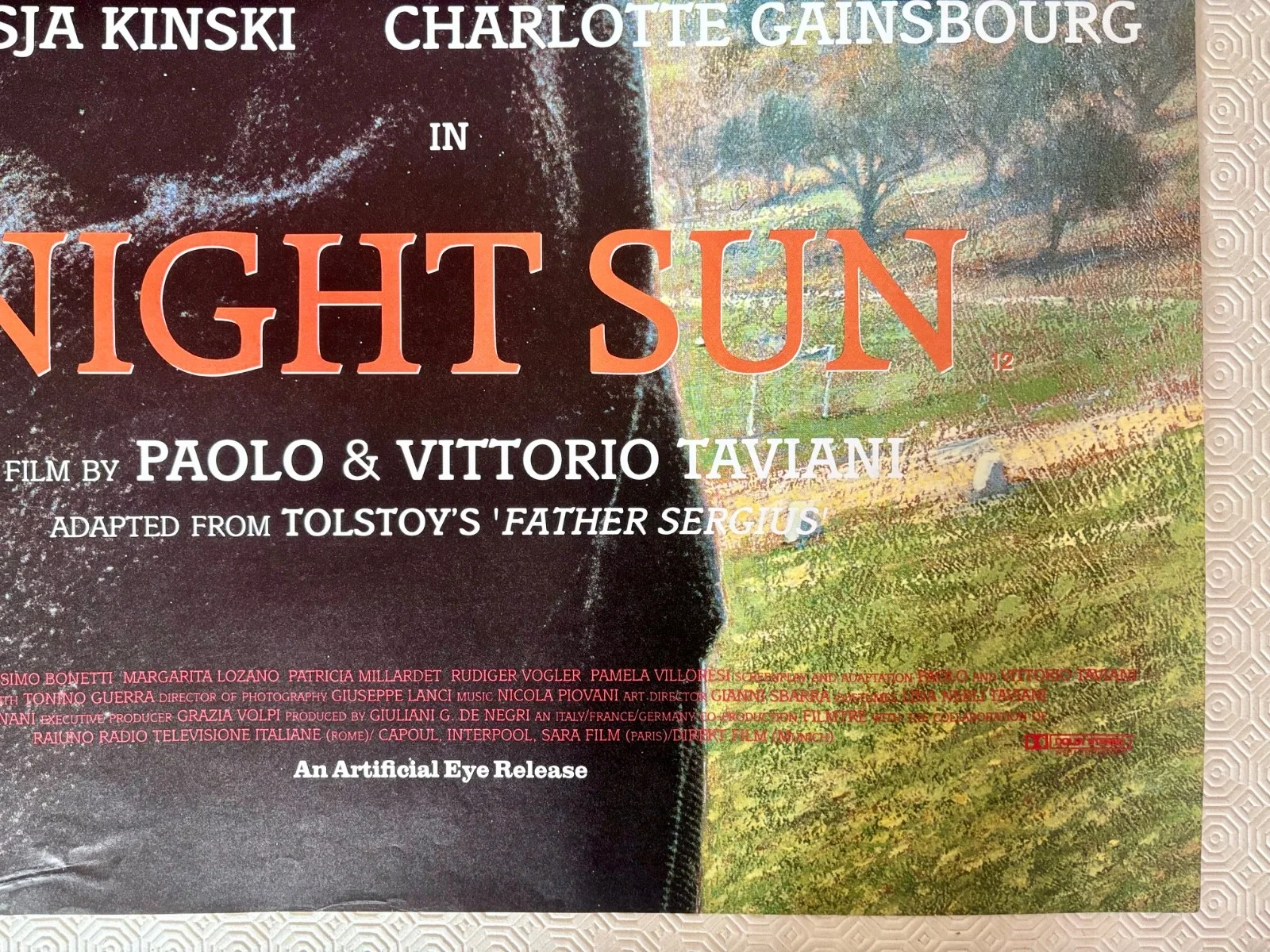 Night Sun Original 1990 Quad Poster Julian Sands Nastassja Kinski Malinowski art, изображение 3