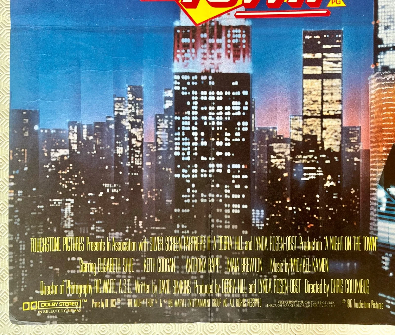 A Night on The Town aka Adventures In Babysitting Original 1987 Quad Poster, image 2