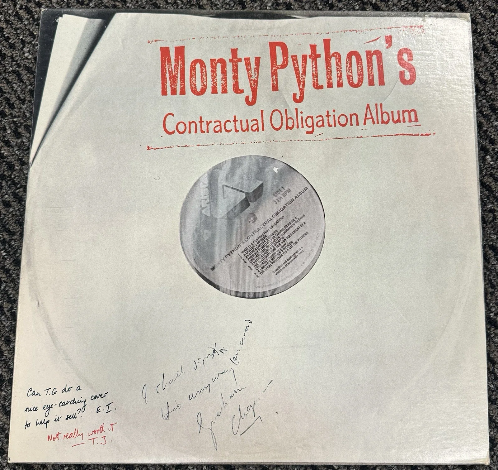 Graham Chapman — Monty Python Graham Chapman Signed Auto Contractual Obligation Album Beckett LOA, image 2