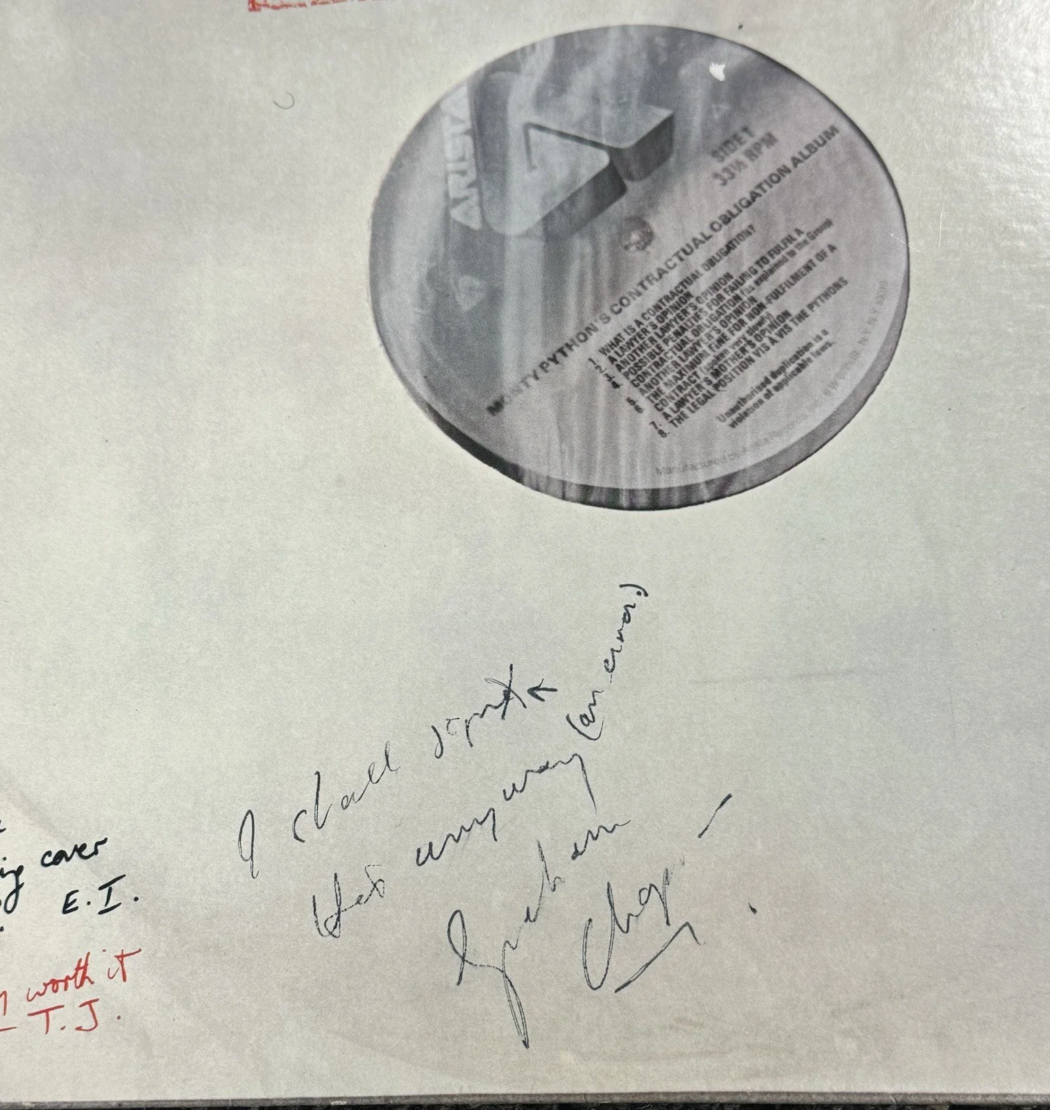 Graham Chapman — Monty Python Graham Chapman Signed Auto Contractual Obligation Album Beckett LOA, image 3