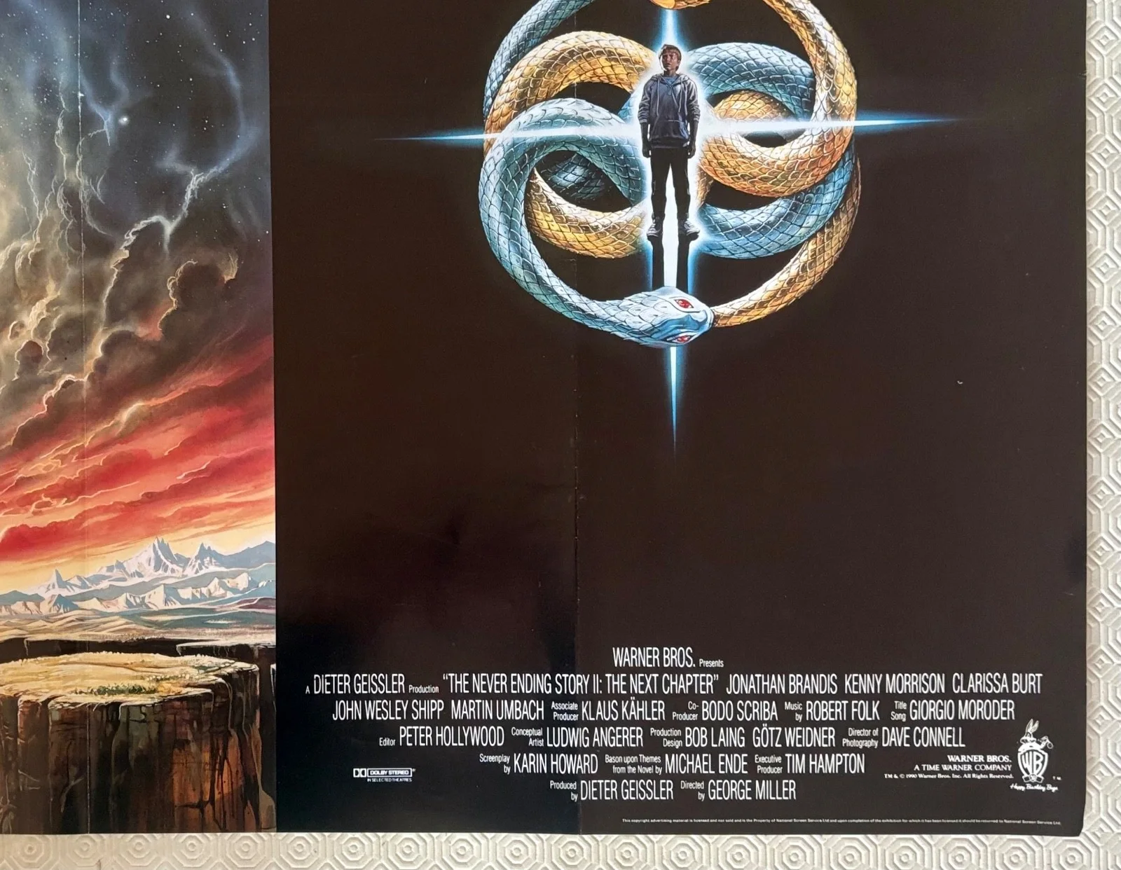 The Never Ending Story II The Next Chapter Original 1990 Quad Poster Casaro Art, image 3