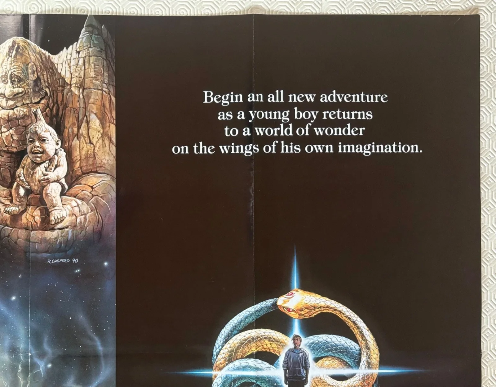 The Never Ending Story II The Next Chapter Original 1990 Quad Poster Casaro Art, image 4