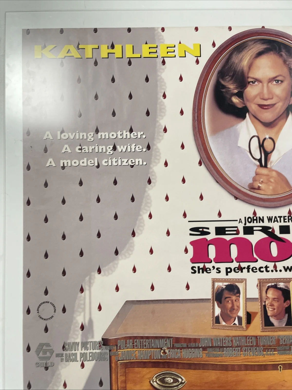 Serial Mom 1994 Original Quad Movie Poster 30x40 Inches, изображение 2