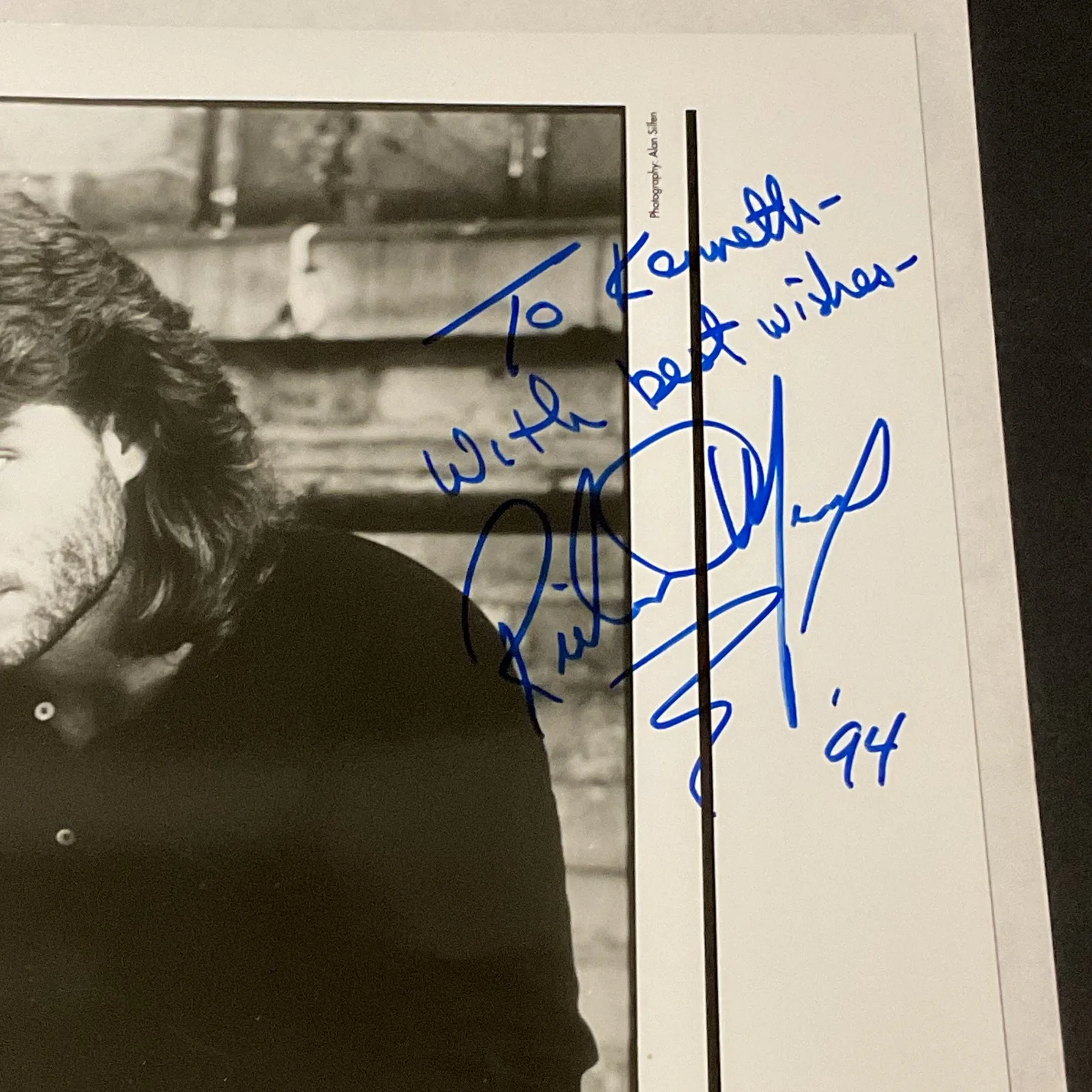 Richard Marx Signed Autograph 8x10 Photo To Kenneth 1994 EMI Music Rock Pop, image 2