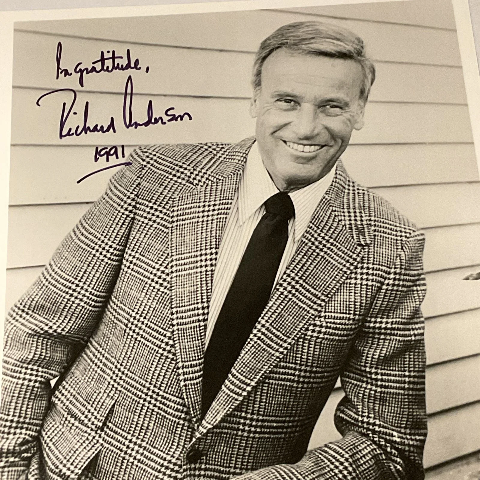 Richard Anderson — Richard Anderson Autographed Signed Photo 1991 The Six Million Dollar Man Bionic, image 3