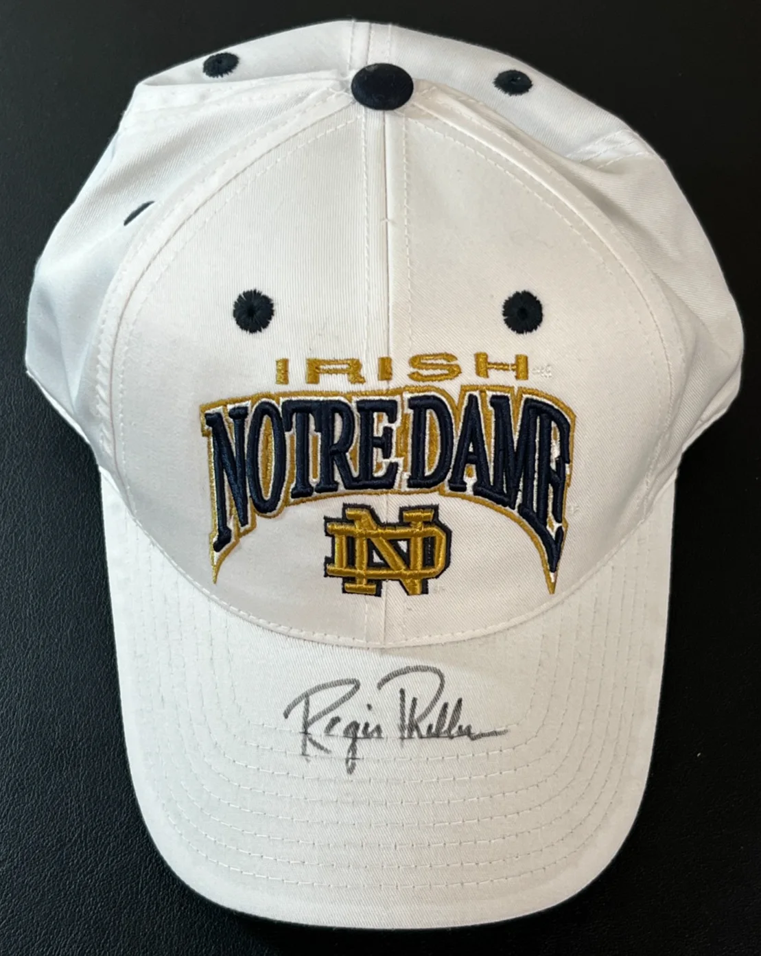 Regis Philbin — Regis Philbin Signed Notre Dame NCAA Hat JSA AUTO TV Host 'Fighting Irish' WOW!, image 2