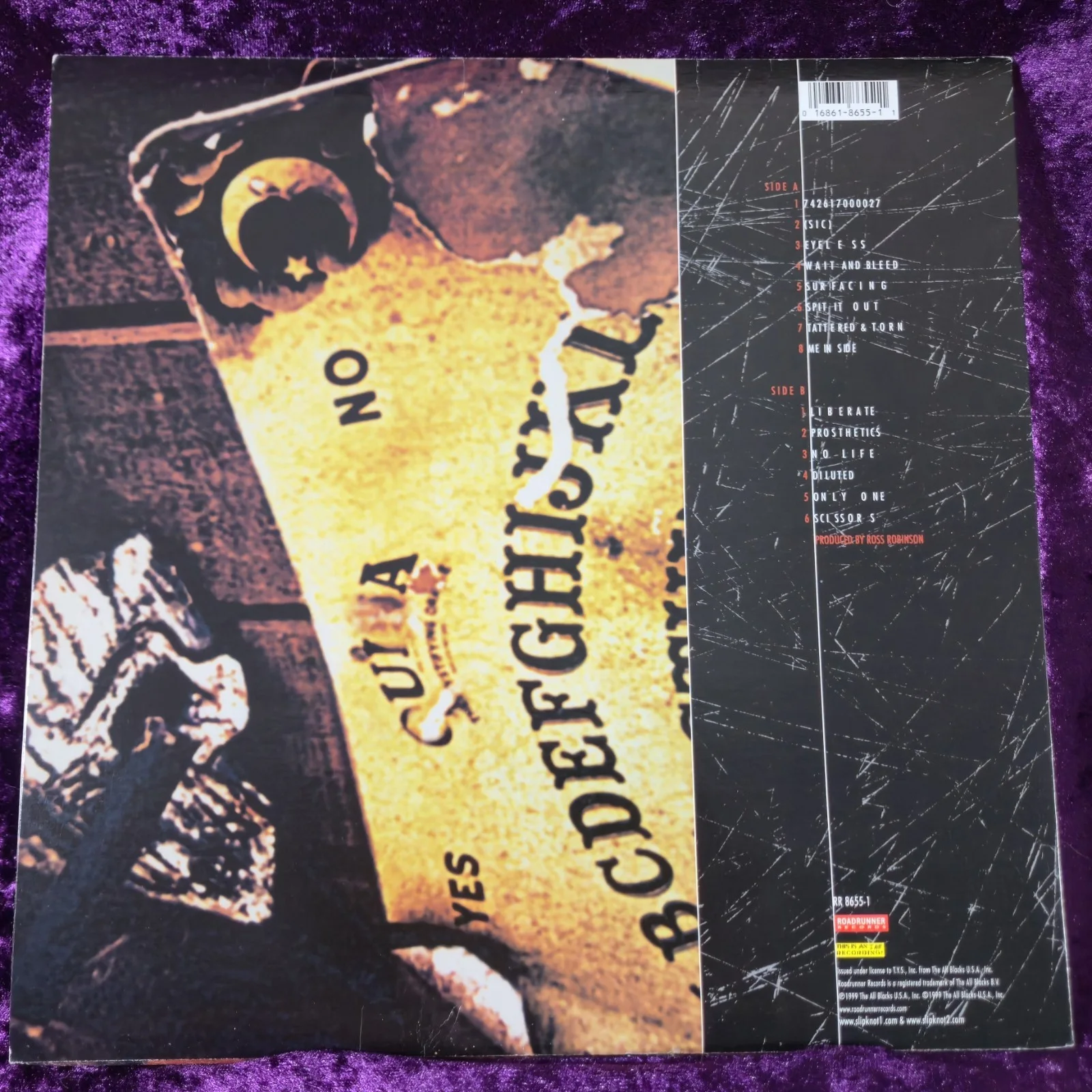Slipknot – LP – Signed by Joey Jordison (Front Cover, 2010, In-Person), image 2