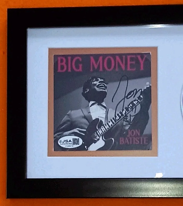 JON BATISTE SIGNED FRAMED 'BIG MONEY' CD COVER w/ CD - J.S.A. Authenticated, image 2