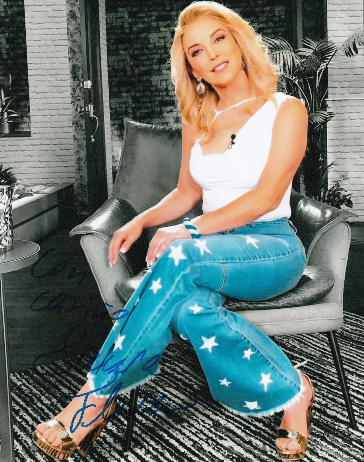 Laura Flores — LAURA FLORES AUTO SIGNED 8X10 PHOTO CORAZON SALVAJE MUNDO DE FIERAS COMPLICES B