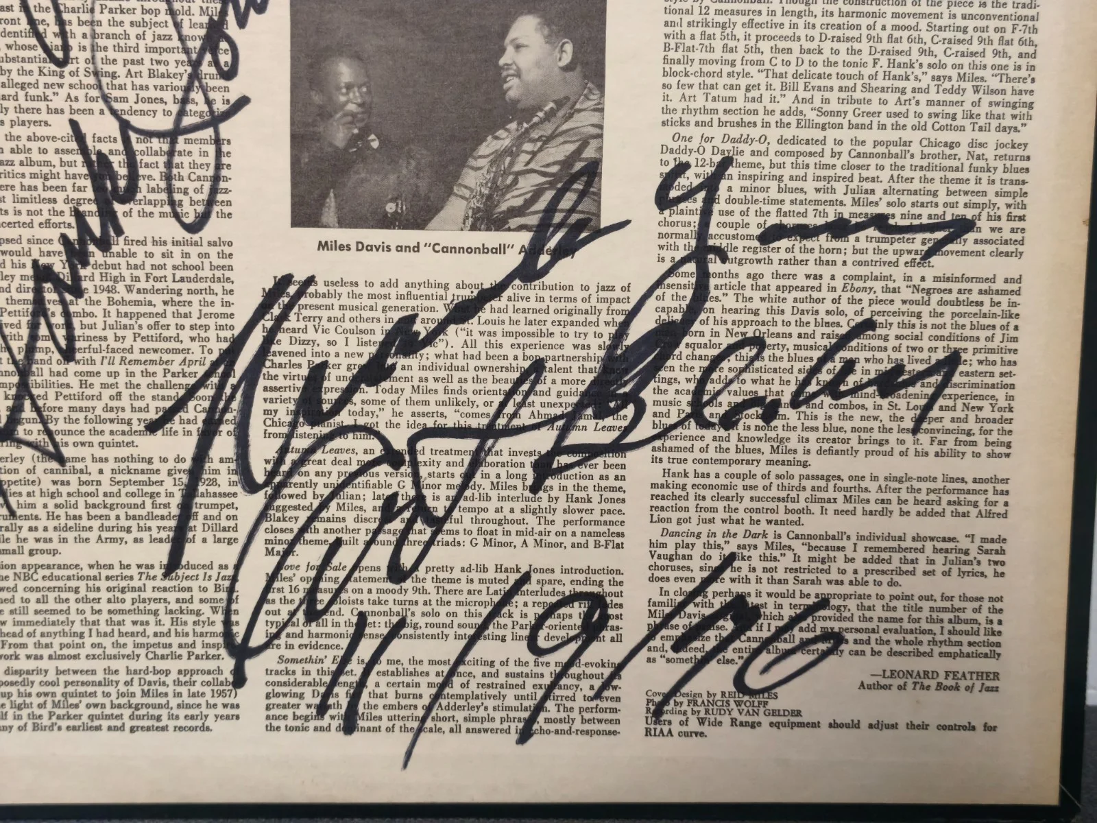 Art Blakey Sam Jones Hank Jones signed lp Blue Note original jazz great rare, изображение 2
