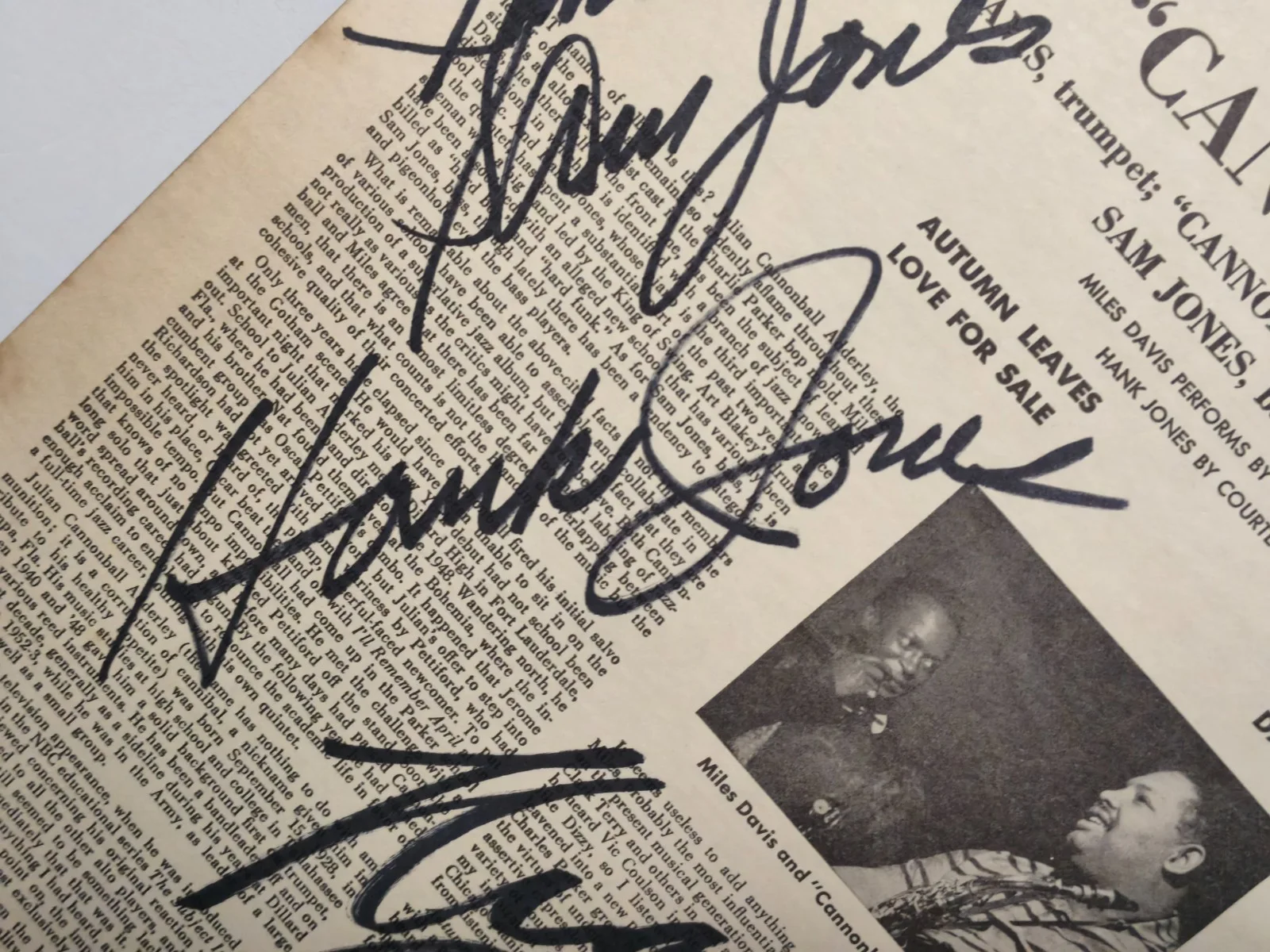 Art Blakey Sam Jones Hank Jones signed lp Blue Note original jazz great rare, изображение 3