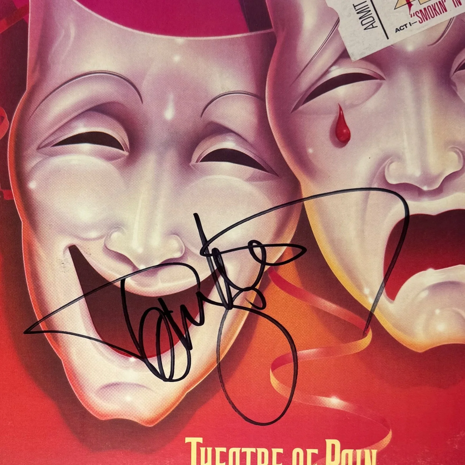 Tommy Lee Signed Autograph Motley Crue Theatre of Pain Vinyl Record Album LP JSA, изображение 2