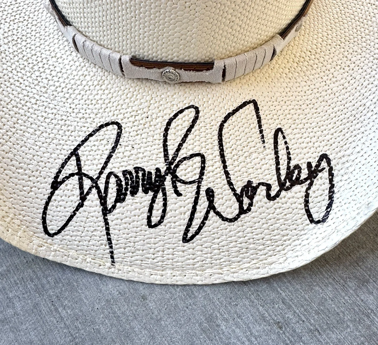 Darryl Worley Signed Cowboy Hat Country Music Singer Nashville Have u Forgotten, изображение 2