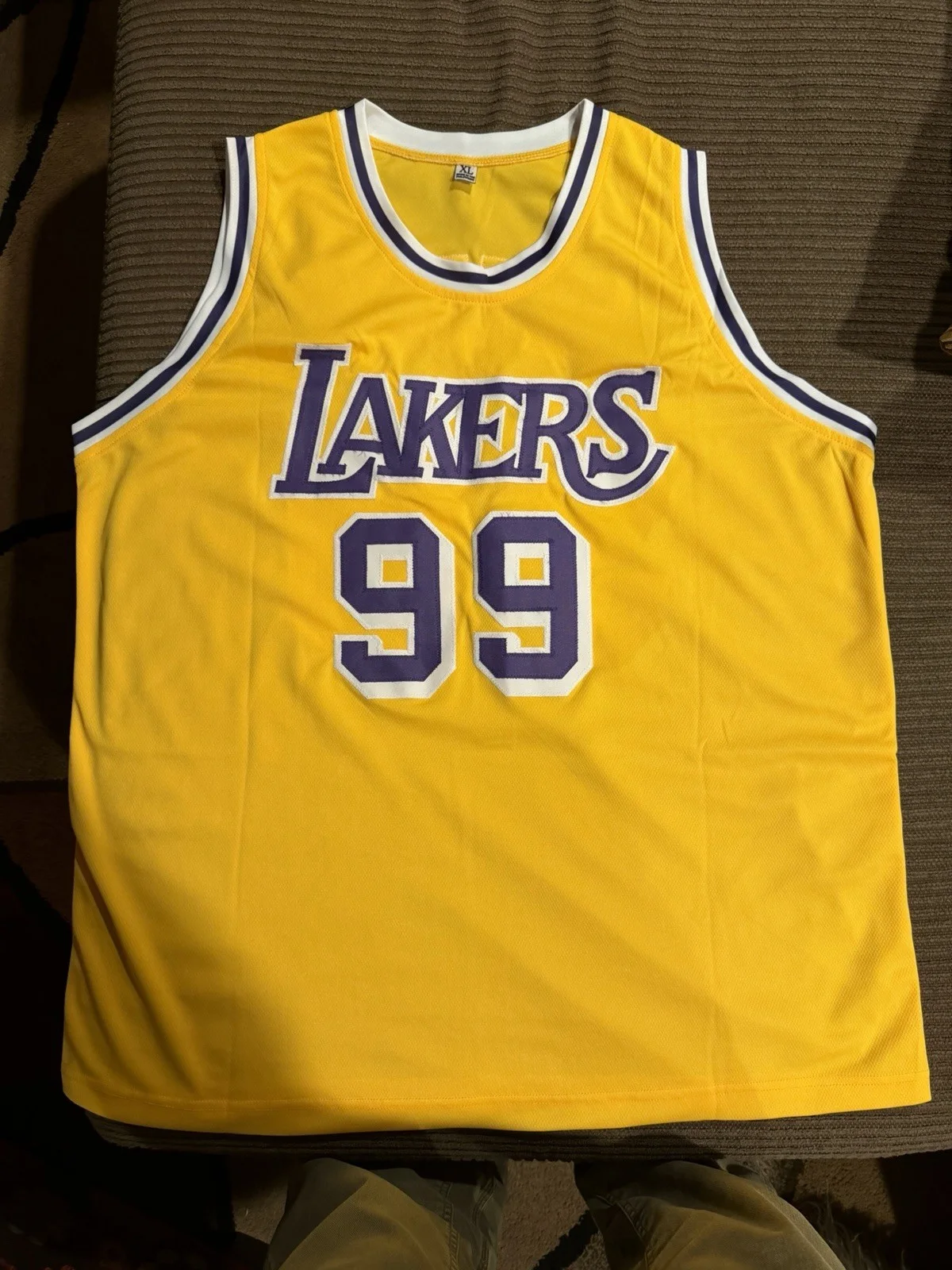 Magic Johnson Chevy Chase Signed Lakers Jersey Fletch Autograph BAS Authentic, image 4