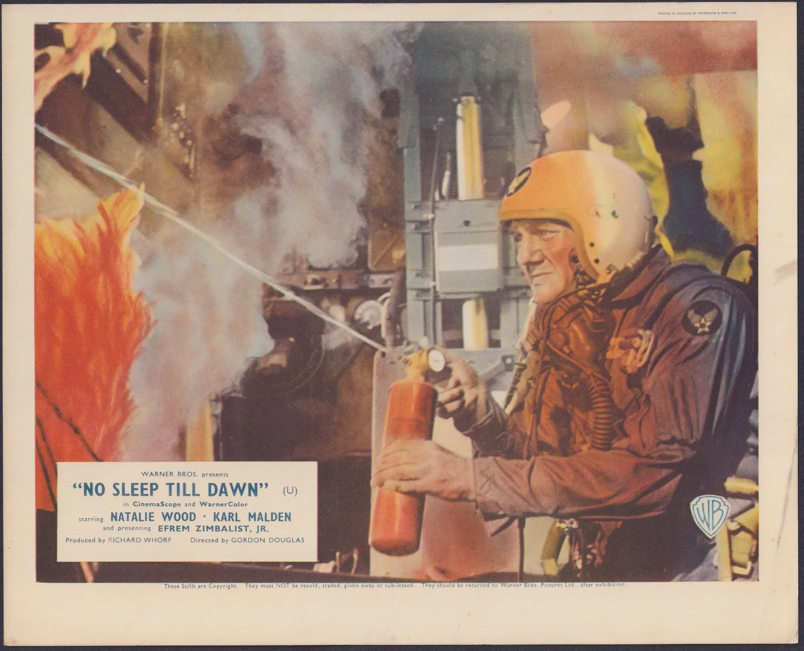 No Sleep till Dawn 8x ORIGINAL UK FOH Lobby Cards Natalie Wood Bombers B-52 1957, изображение 2