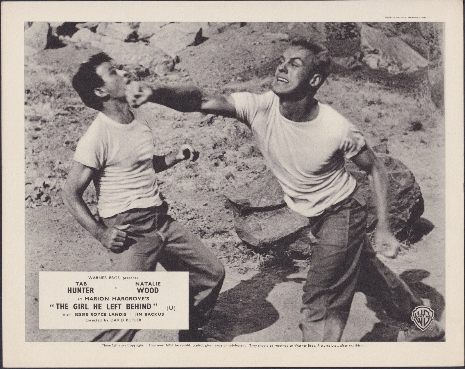 Girl He Left Behind 8x ORIGINAL UK FOH Lobby Cards Natalie Wood Tab Hunter 1956, изображение 3
