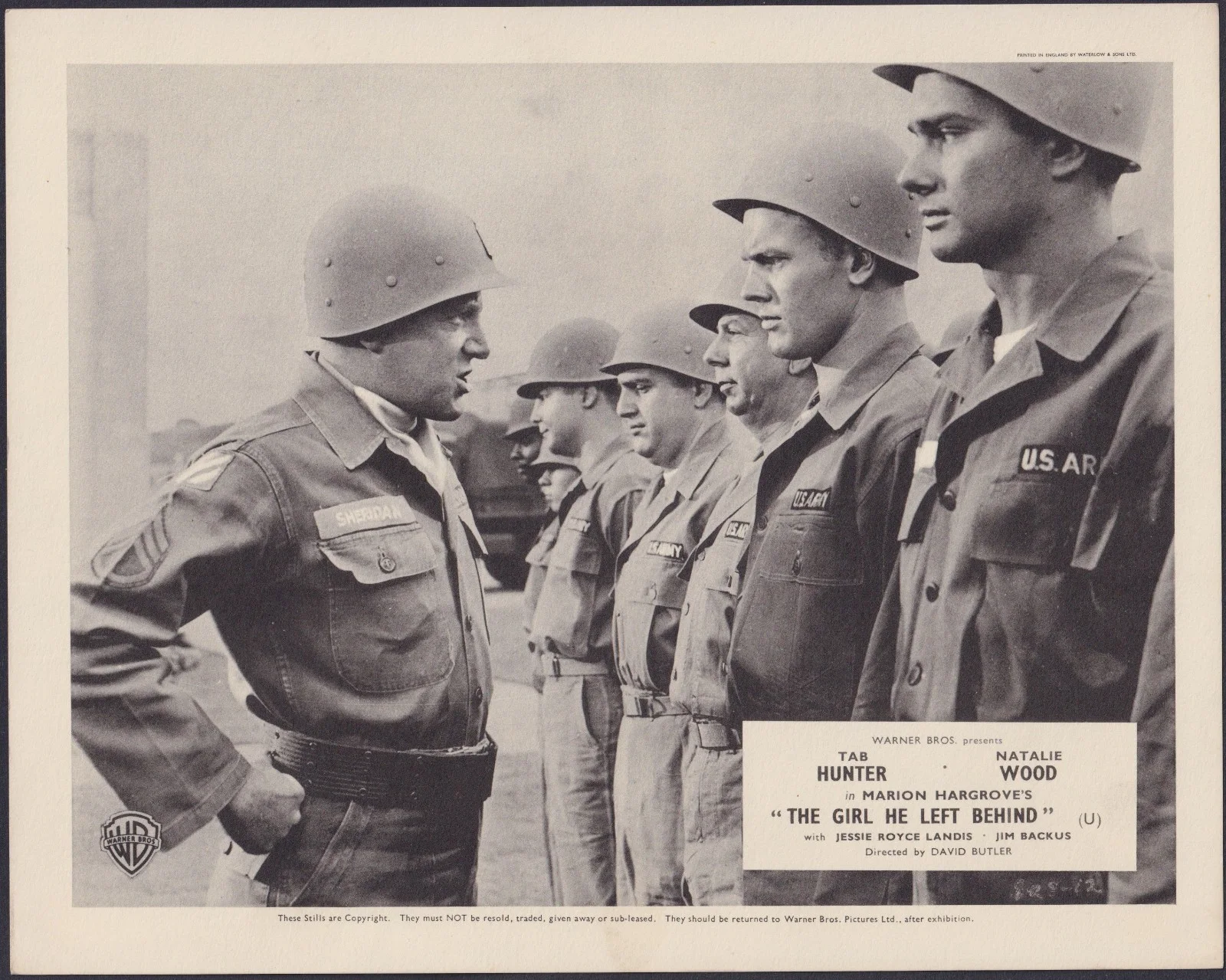 Girl He Left Behind 8x ORIGINAL UK FOH Lobby Cards Natalie Wood Tab Hunter 1956, изображение 5