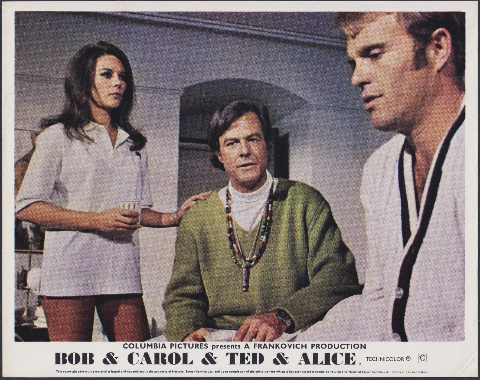 Bob & Carol & Ted & Alice 8x ORIGINAL UK FOH Lobby Cards Natalie Wood 1969, изображение 4