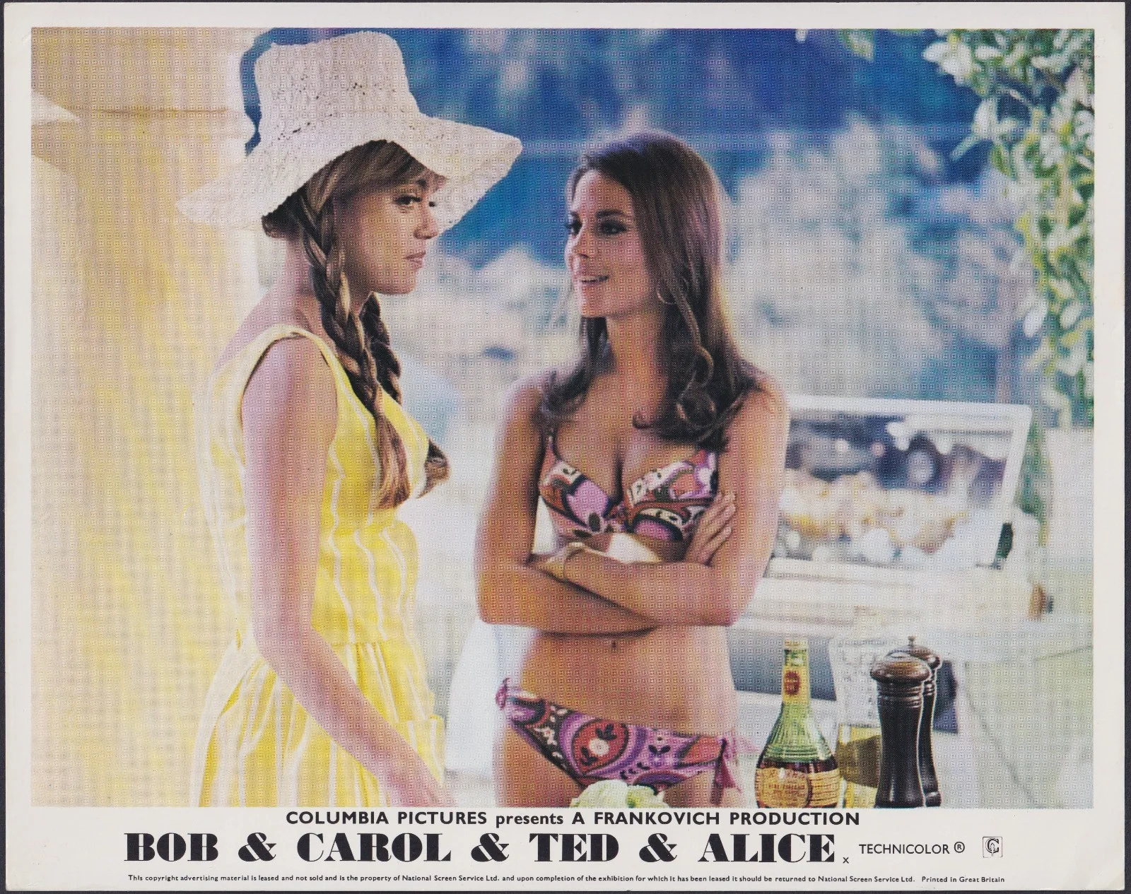 Bob & Carol & Ted & Alice 8x ORIGINAL UK FOH Lobby Cards Natalie Wood 1969, изображение 5