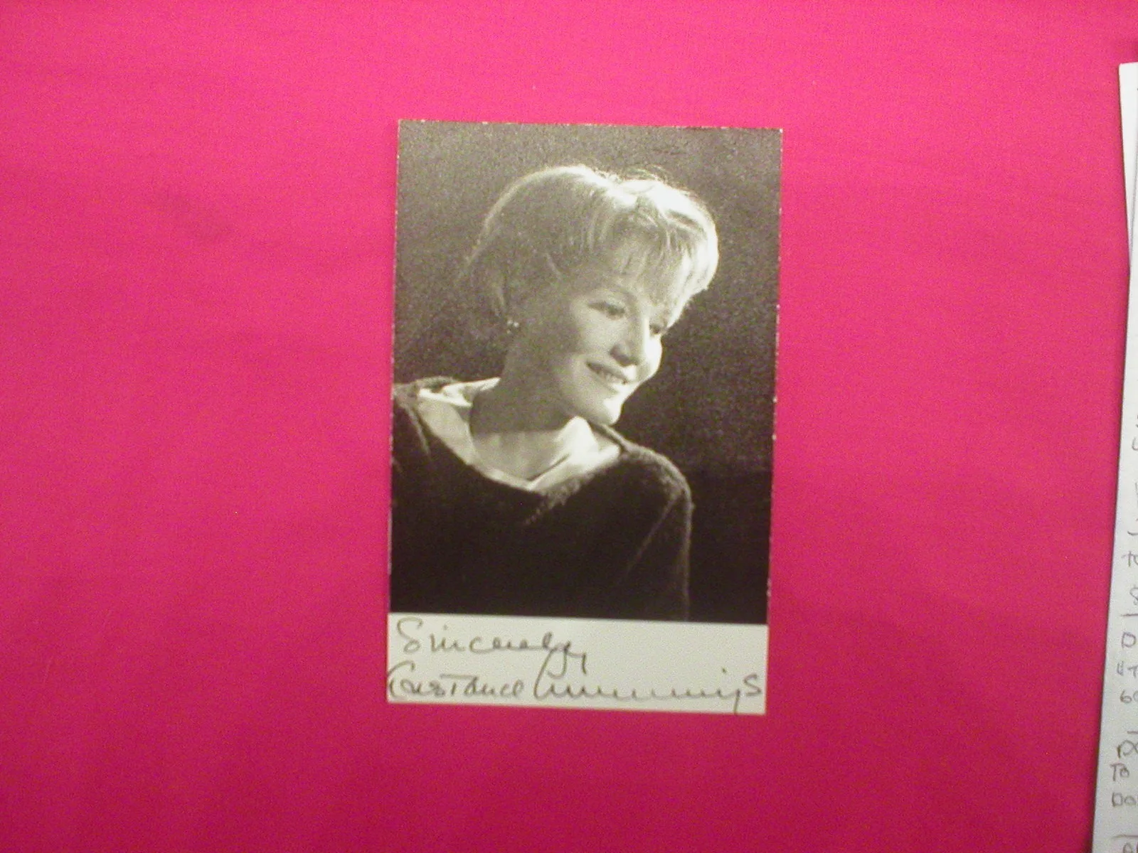 Constance Cummings — VINTAGE CONSTANCE CUMMINGS SIGNED, AUTOGRAPHED AND PERSONALIZED 3.5 X 5.5
