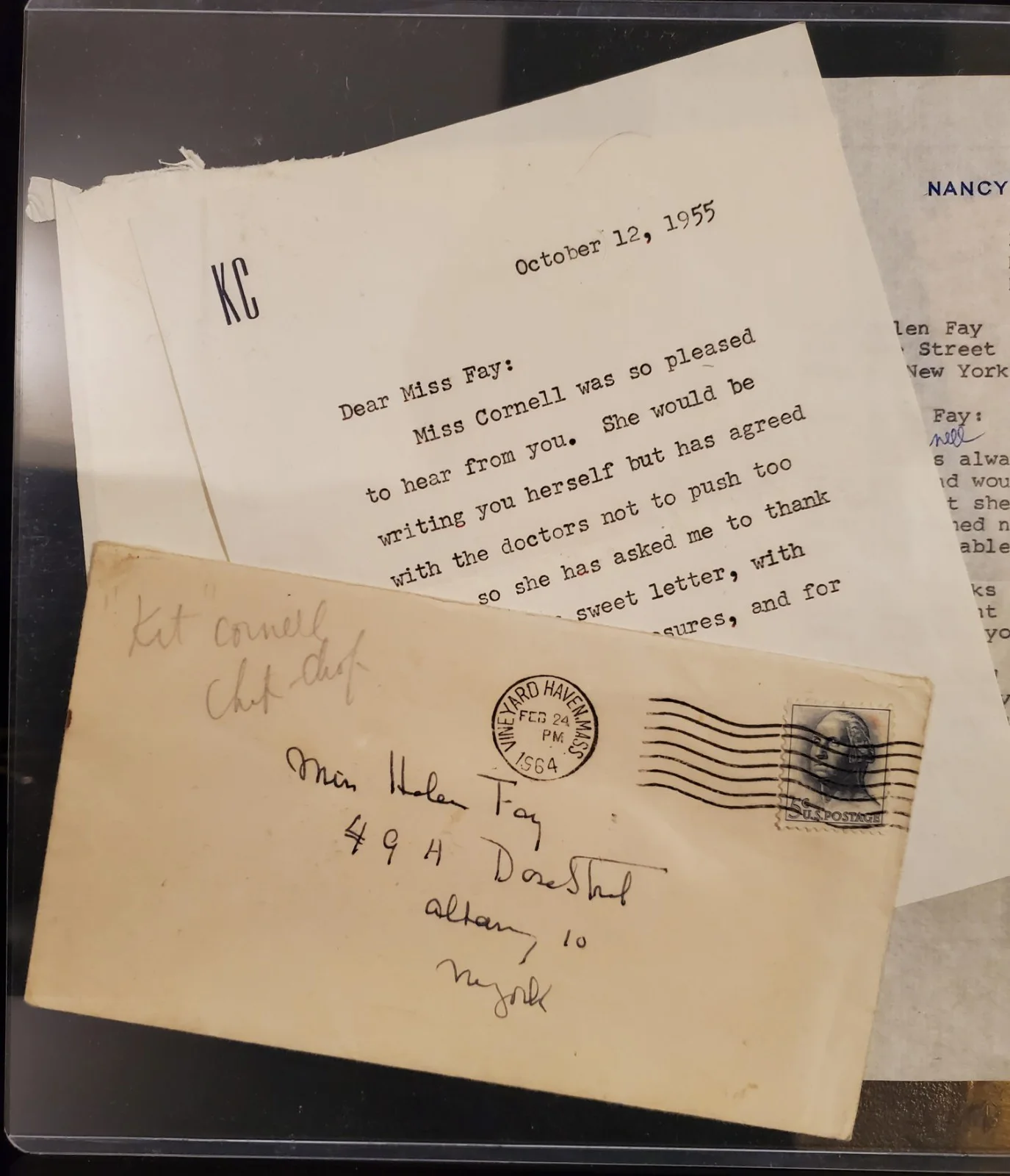 KATHARINE CORNELL STAGE ACTRESS SIGNED AUTOGRAPHED LETTER 1950's Film History, изображение 2