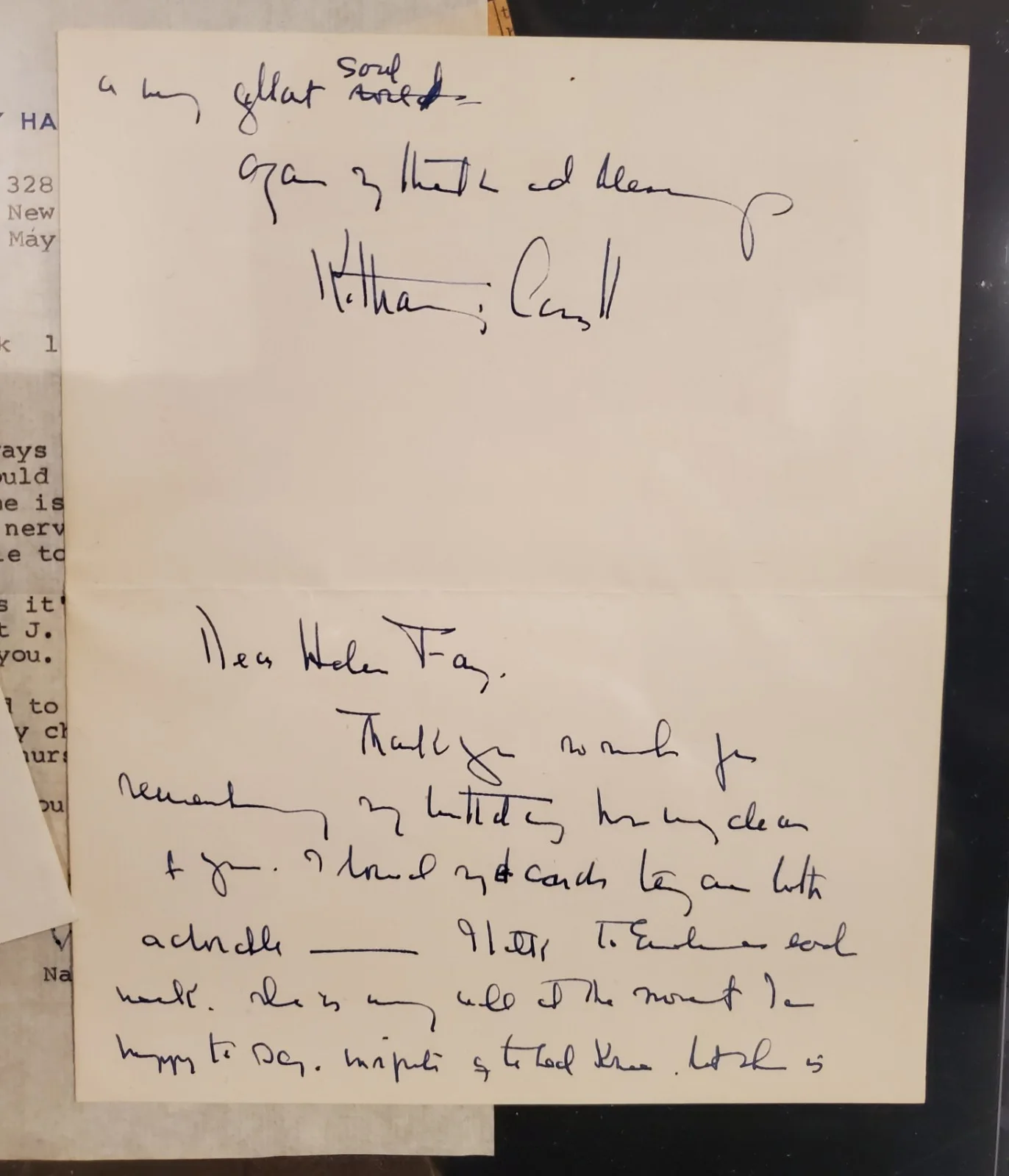 KATHARINE CORNELL STAGE ACTRESS SIGNED AUTOGRAPHED LETTER 1950's Film History, изображение 3