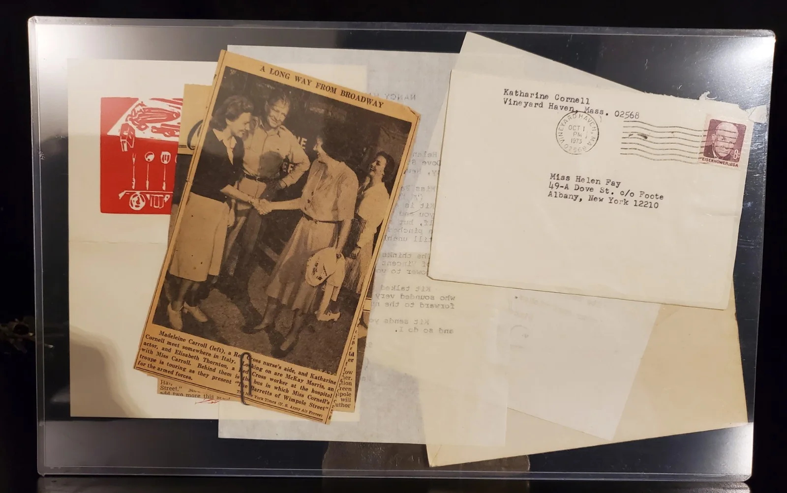 KATHARINE CORNELL STAGE ACTRESS SIGNED AUTOGRAPHED LETTER 1950's Film History, изображение 4