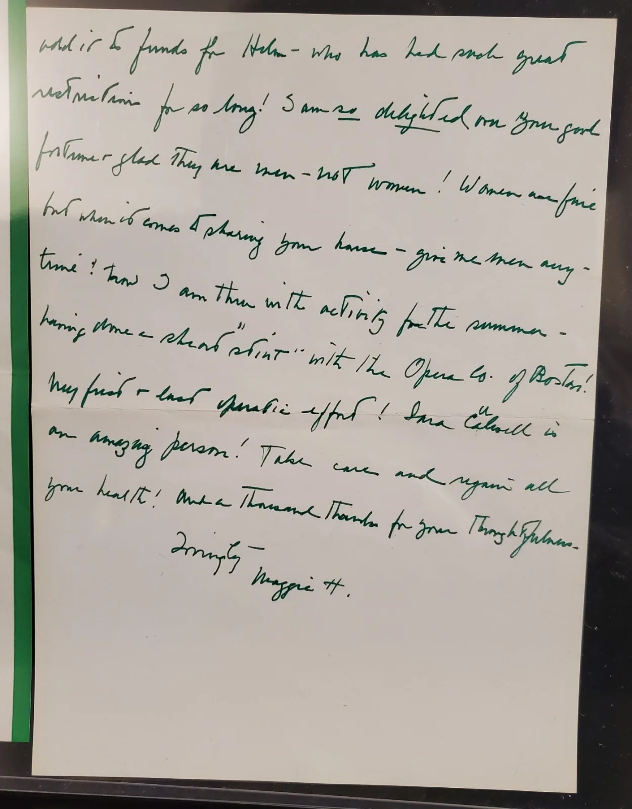 Margaret Hamilton — MARGARET HAMILTON AUTOGRAPH LETTER SIGNED WIZARD OF OZ WICKED WITCH COLLECTIBLE, image 2