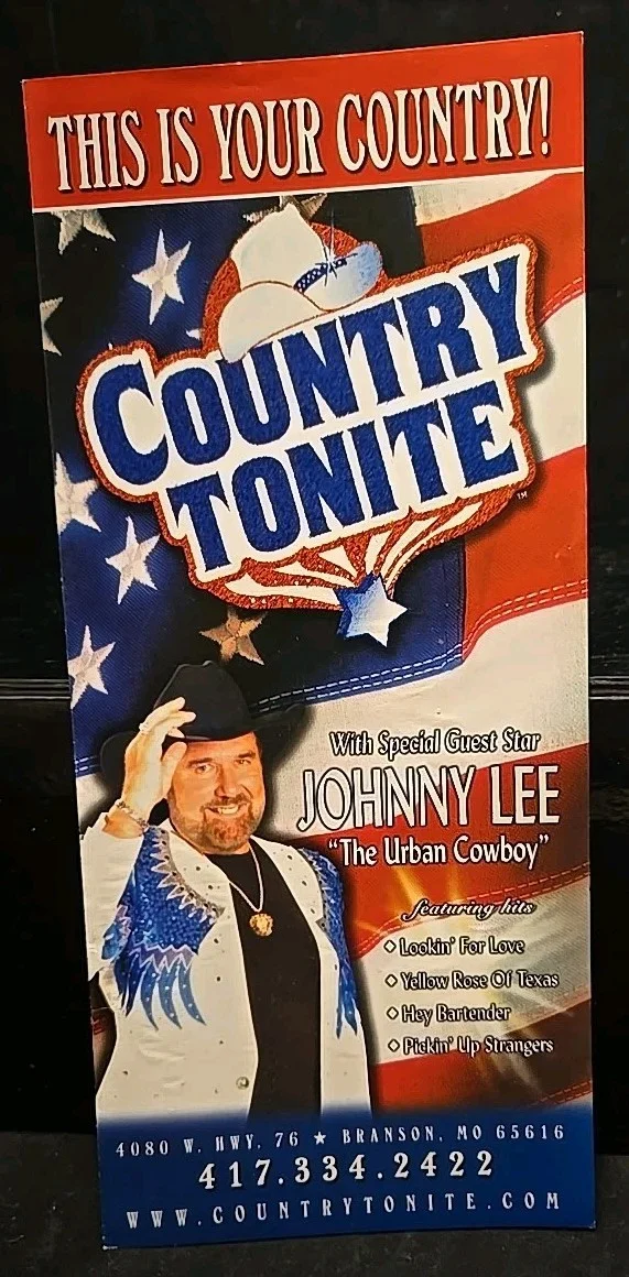 portrait photo country singer signed Johnny Lee And Brochure, изображение 5