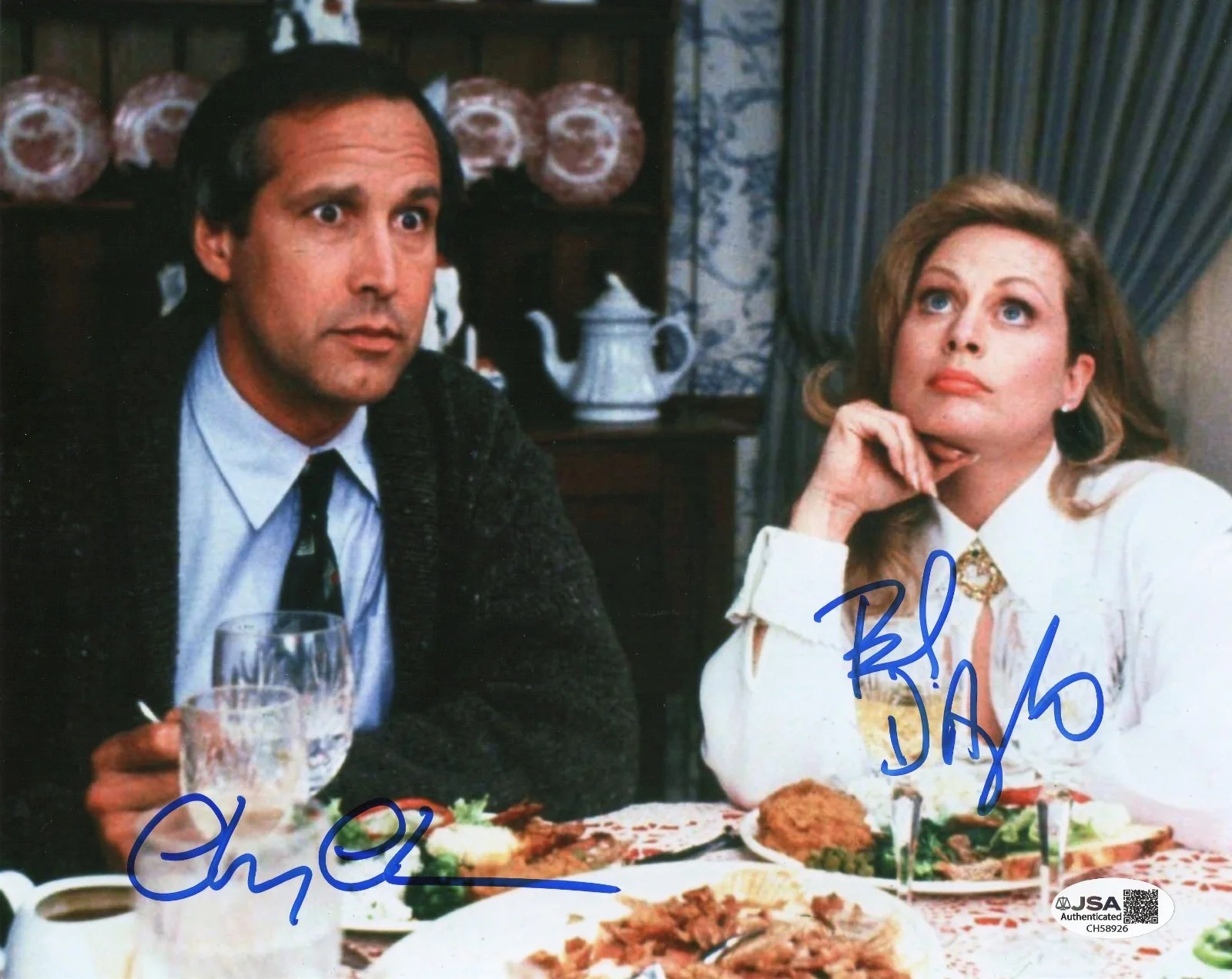 Chevy Chase & Beverly D'Angelo CHRISTMAS VACATION Signed Framed 8x10 Photo JSA!, изображение 2