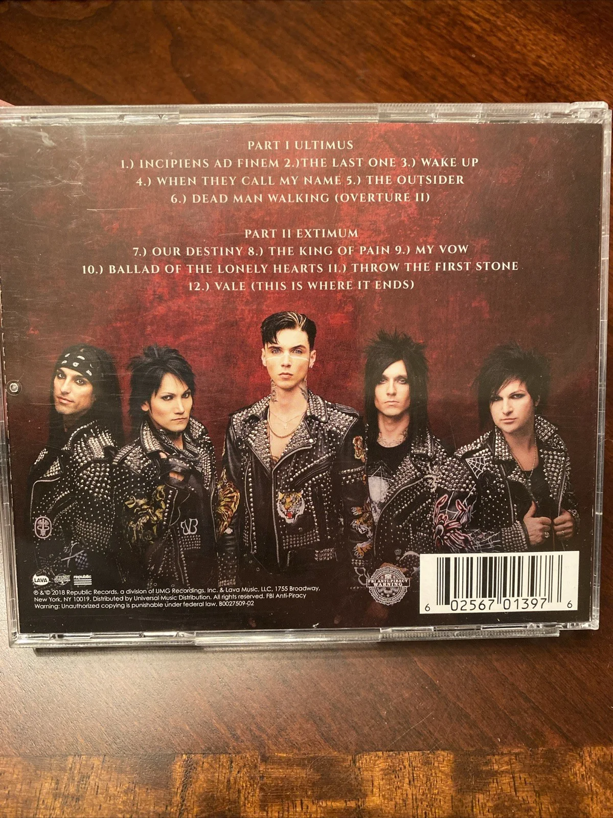 Vale by Black Veil Brides (CD, 2018) Signed CD 5 Autographs Case Is Cracked, image 2