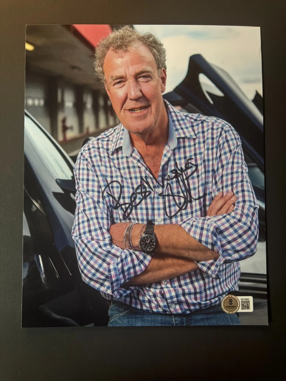 Jeremy Clarkson — Jeremy Clarkson Hot! autographed signed BBC Top Gear 8x10 photo Beckett BAS coa