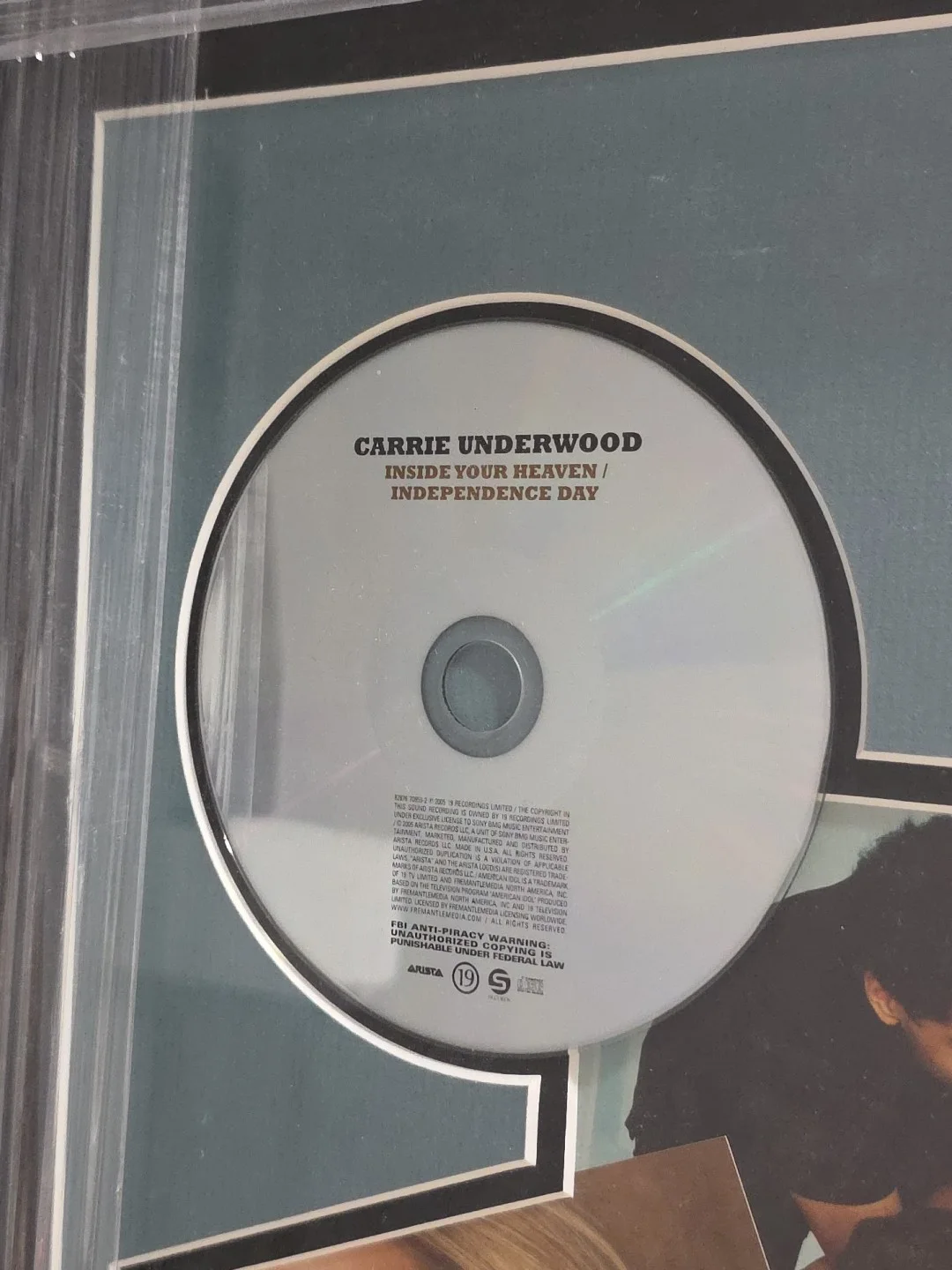 Carrie Underwood Signed Cry Sketchers CD Cover Framed JSA COA Rare, 19x23", image 2
