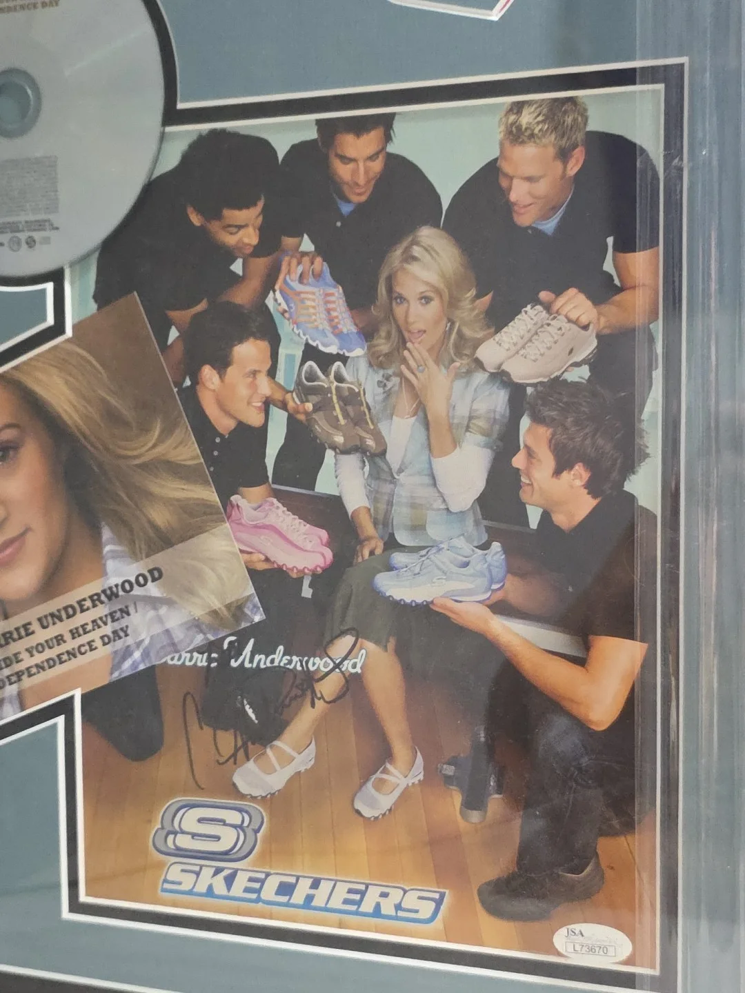 Carrie Underwood Signed Cry Sketchers CD Cover Framed JSA COA Rare, 19x23", image 4
